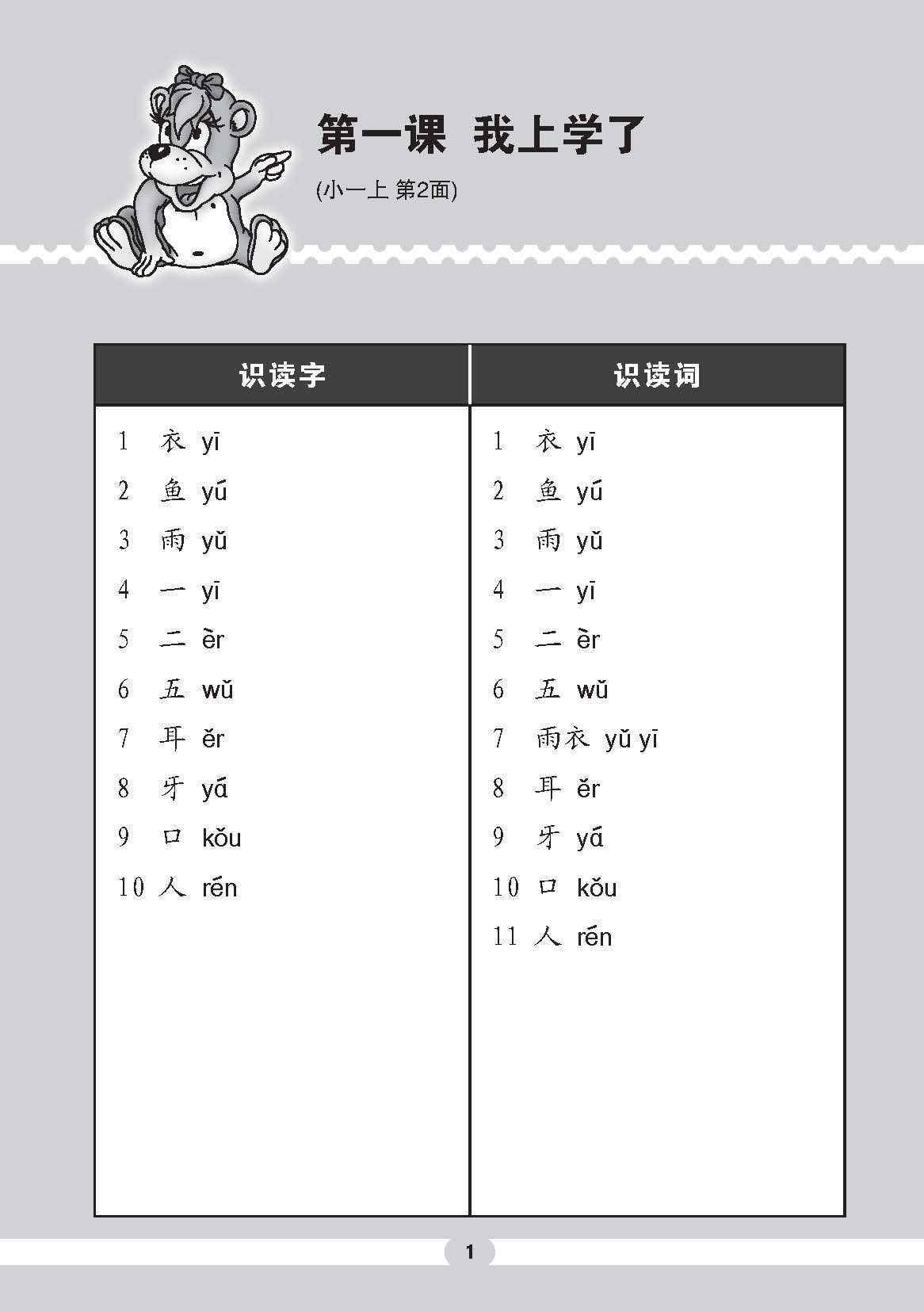 小一高级华文课文字词手册 1A (A HANDBOOK OF HIGHER CHINESE VOCABULARY FOR PRIMARY 1A)