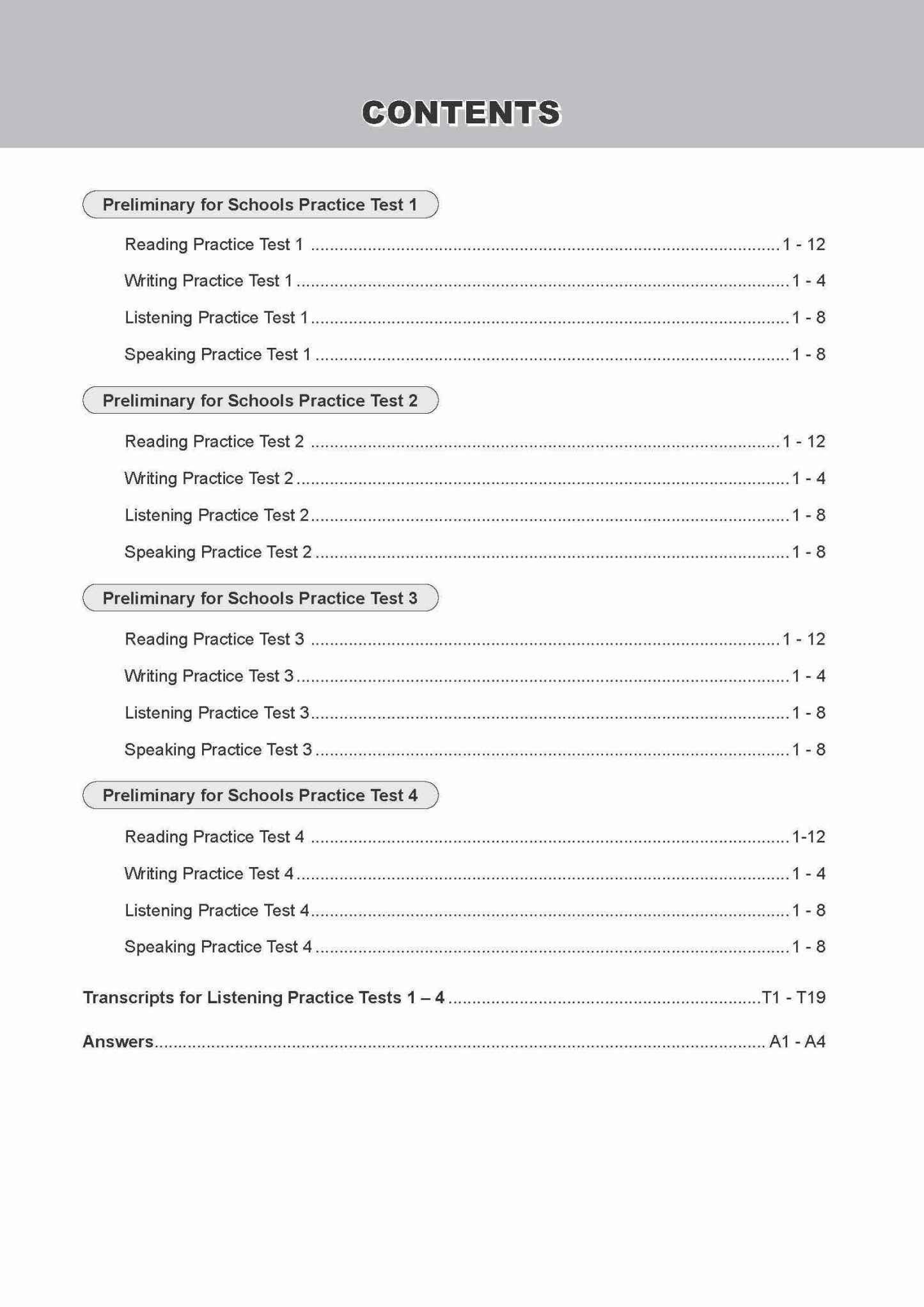 Cambridge English Qualifications – B1 Preliminary for Schools Practice Tests (PET)