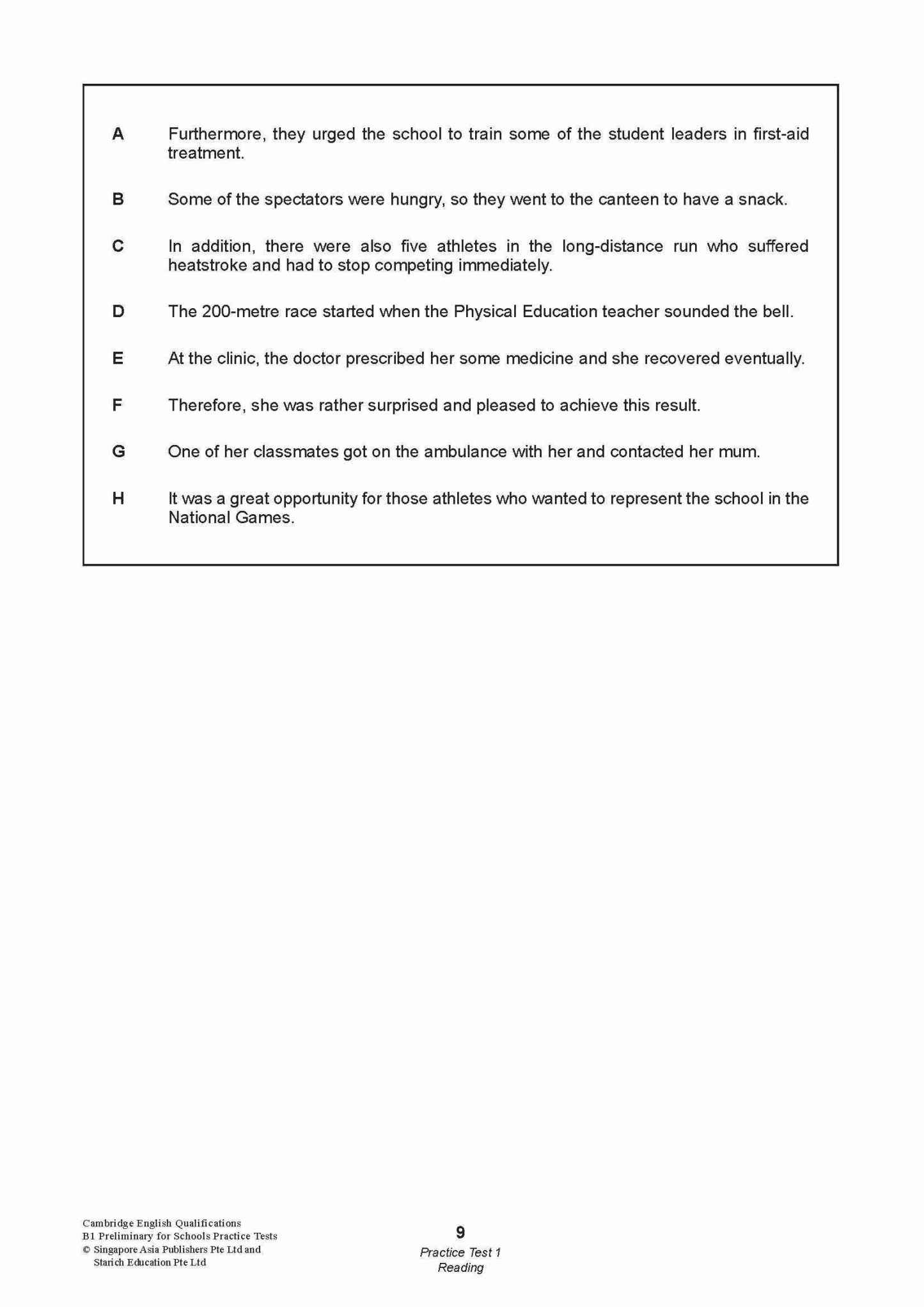 Cambridge English Qualifications – B1 Preliminary for Schools Practice Tests (PET)