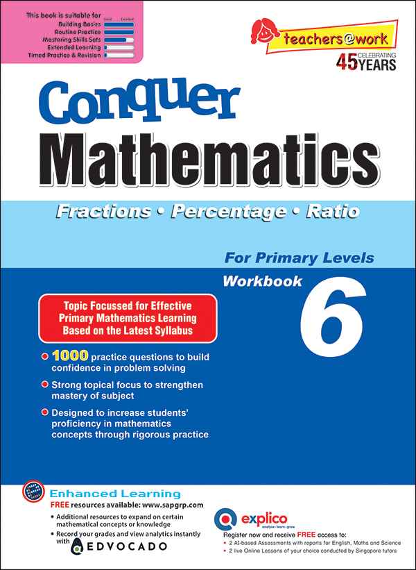 Conquer Mathematics Fractions . Percentage . Ratio Workbook 6