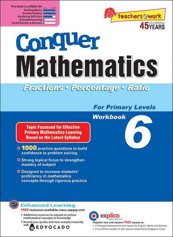 Conquer Mathematics Fractions . Percentage . Ratio Workbook 6