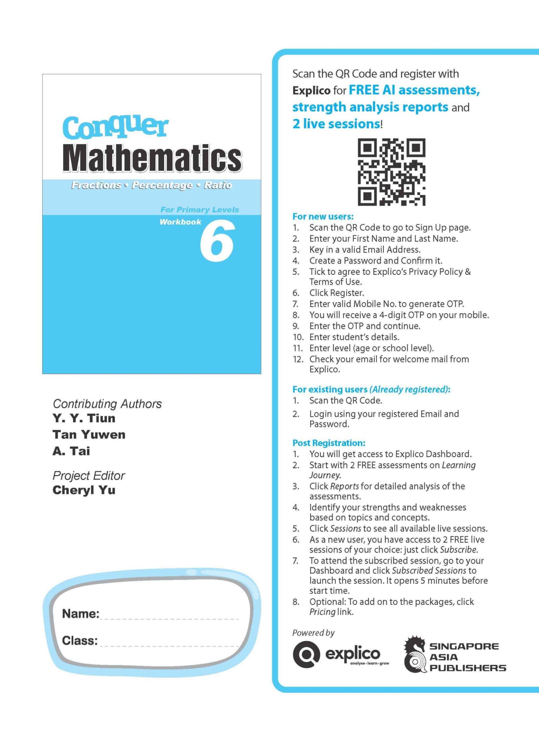 Conquer Mathematics Fractions . Percentage . Ratio Workbook 6