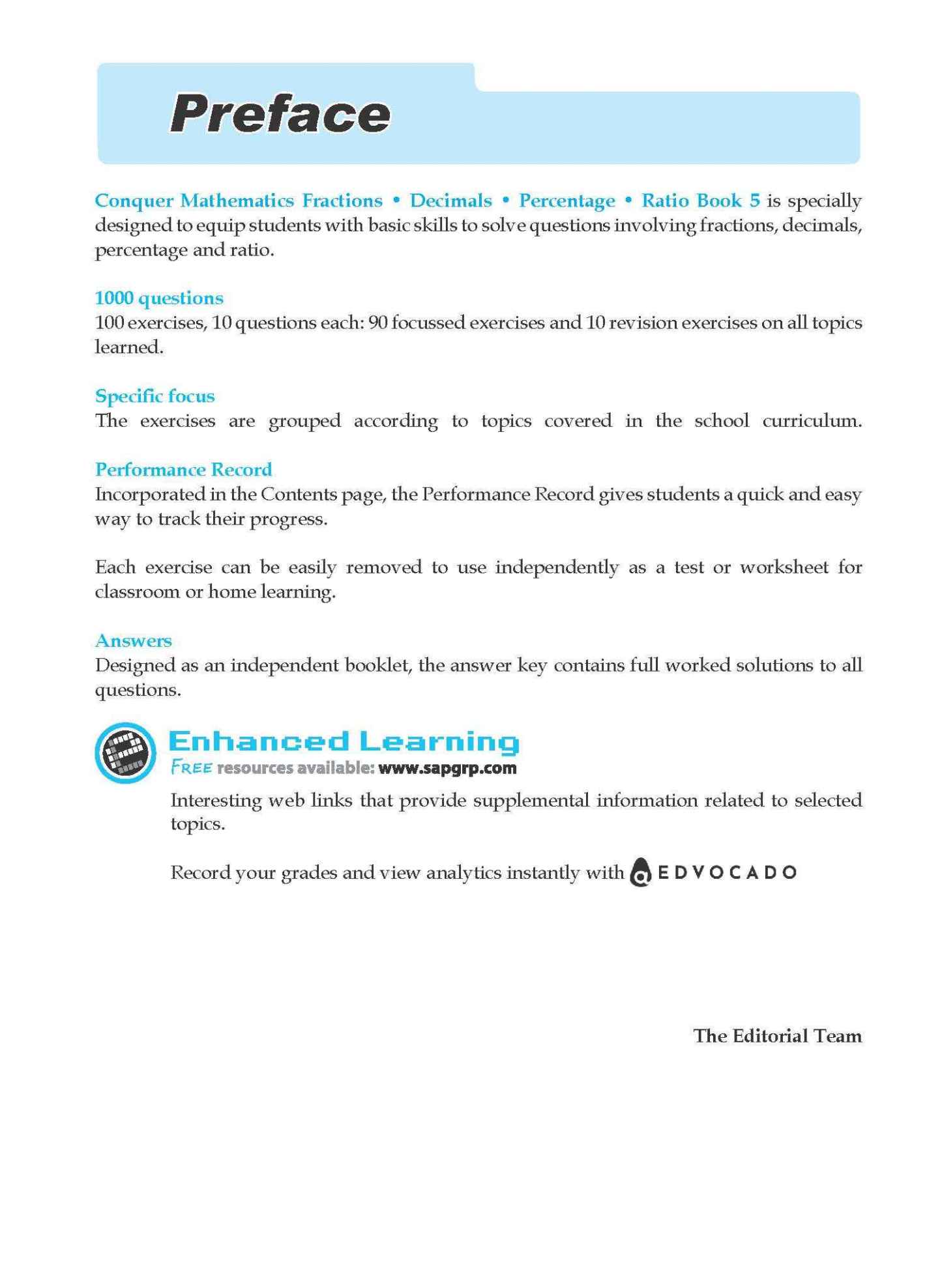 Conquer Mathematics Fractions . Decimals . Percentage . Ratio Workbook 5