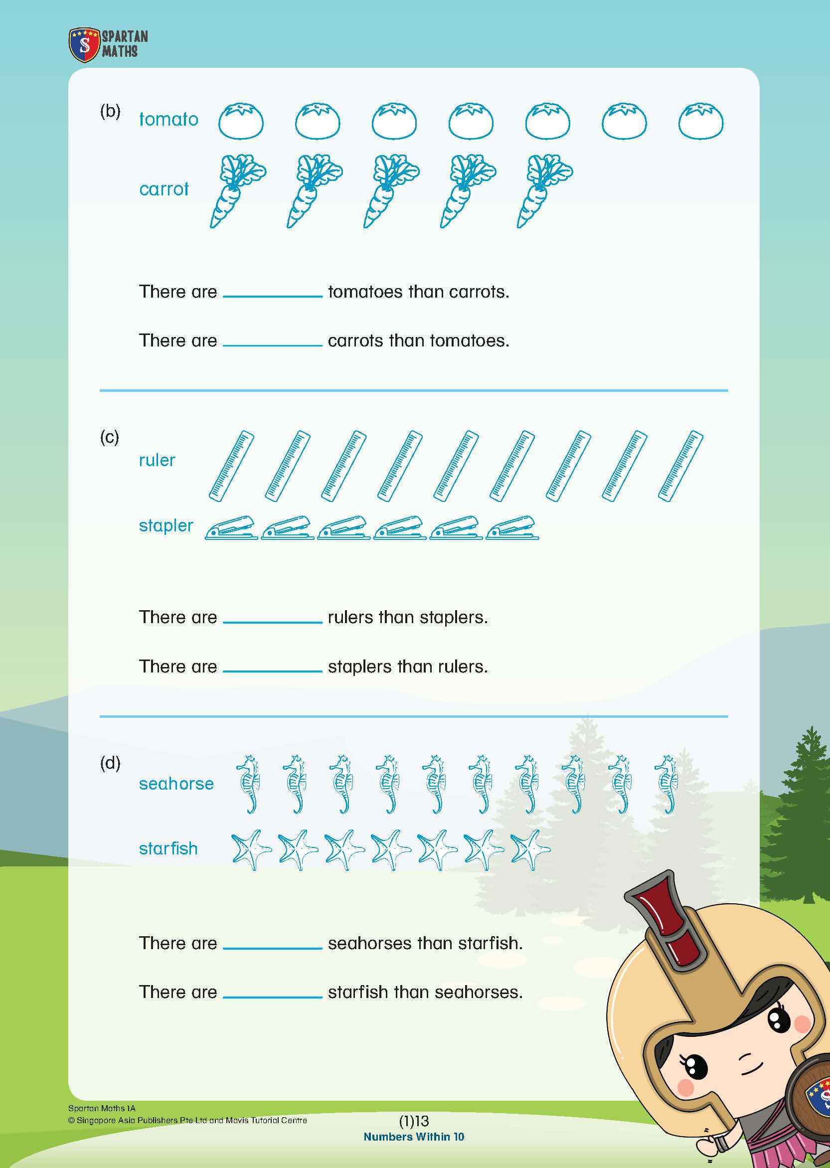 Spartan Maths Primary 1A (Levels 1 to 10)