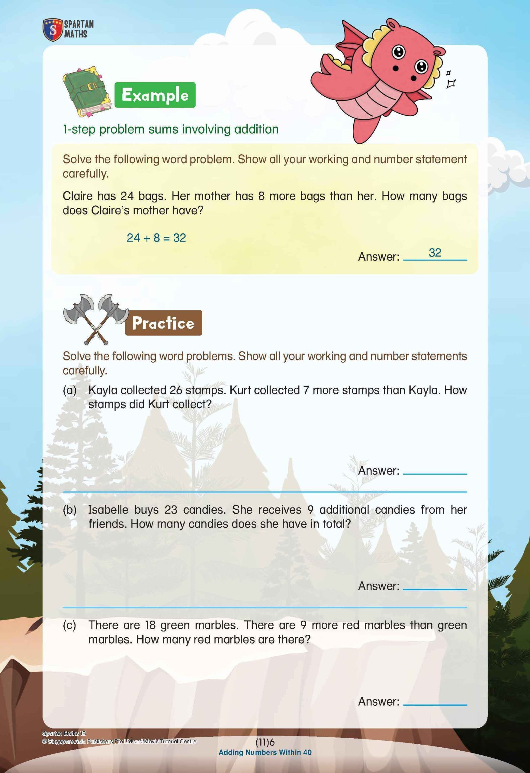 Spartan Maths Primary 1B (Levels 11 to 20)