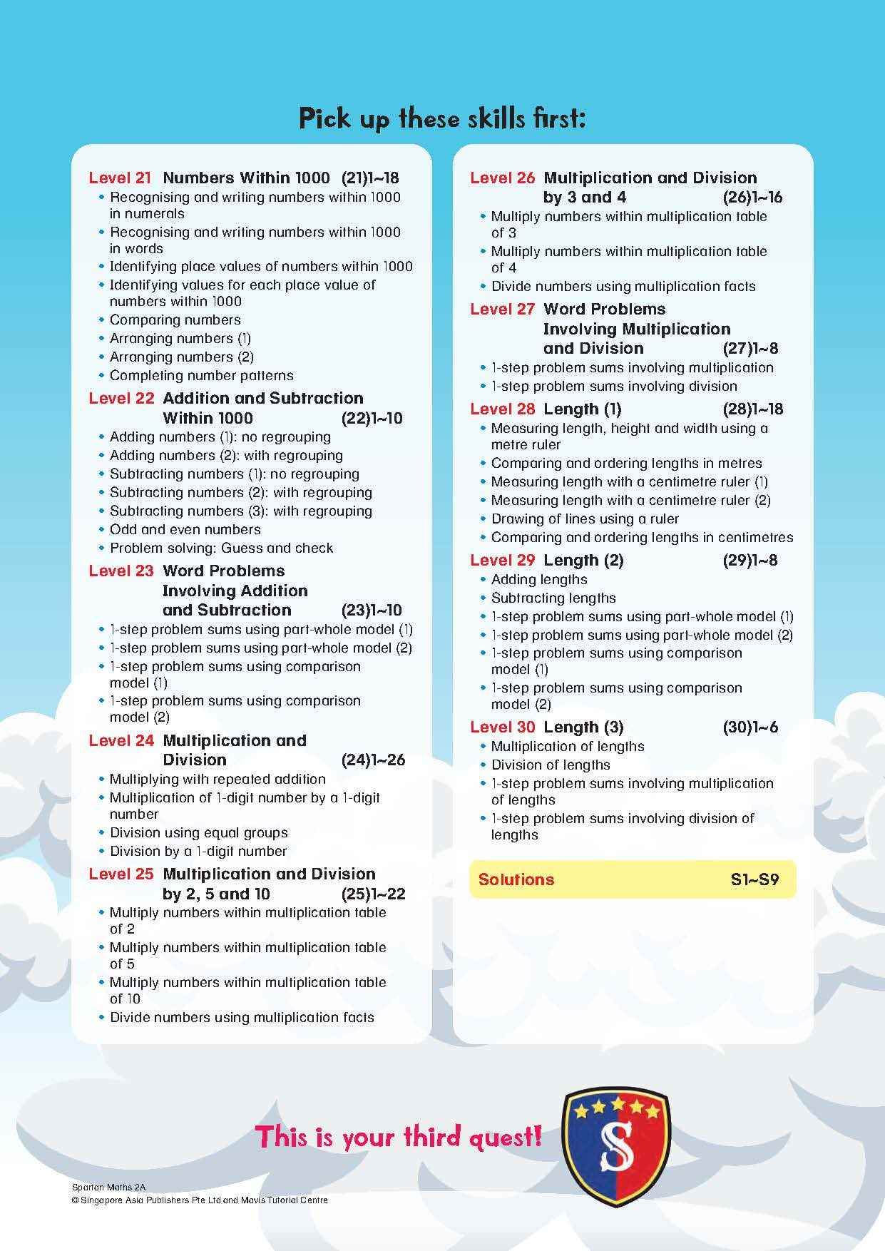 Spartan Maths Primary 2A (Levels 21 to 30)