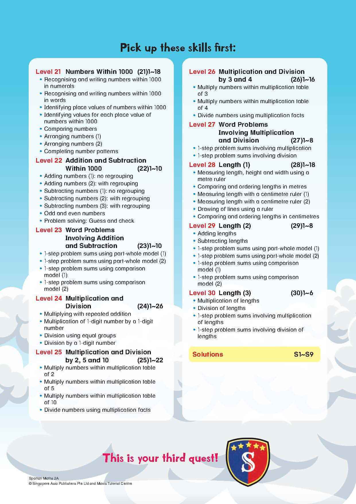 Spartan Maths Primary 2A (Levels 21 to 30)