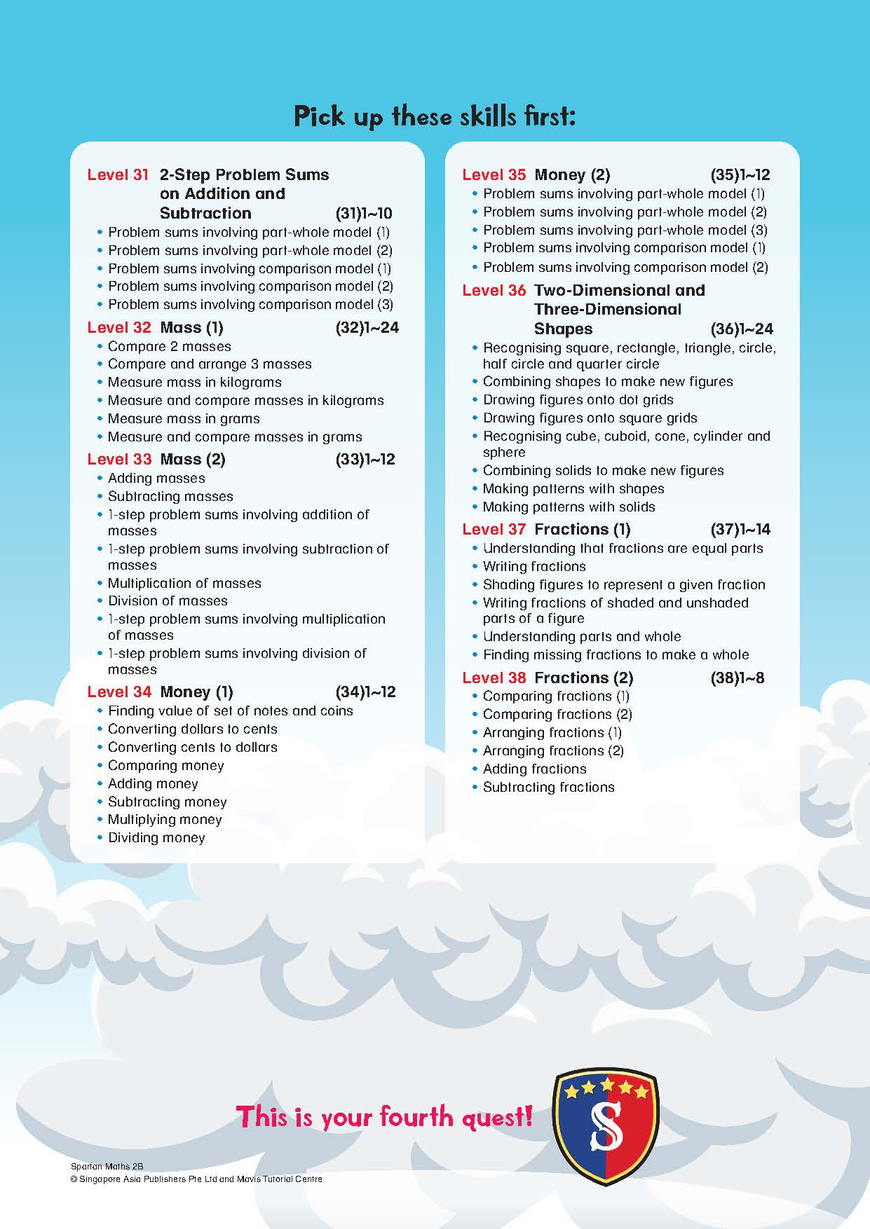 Spartan Maths Primary 2B (Levels 31 to 41)
