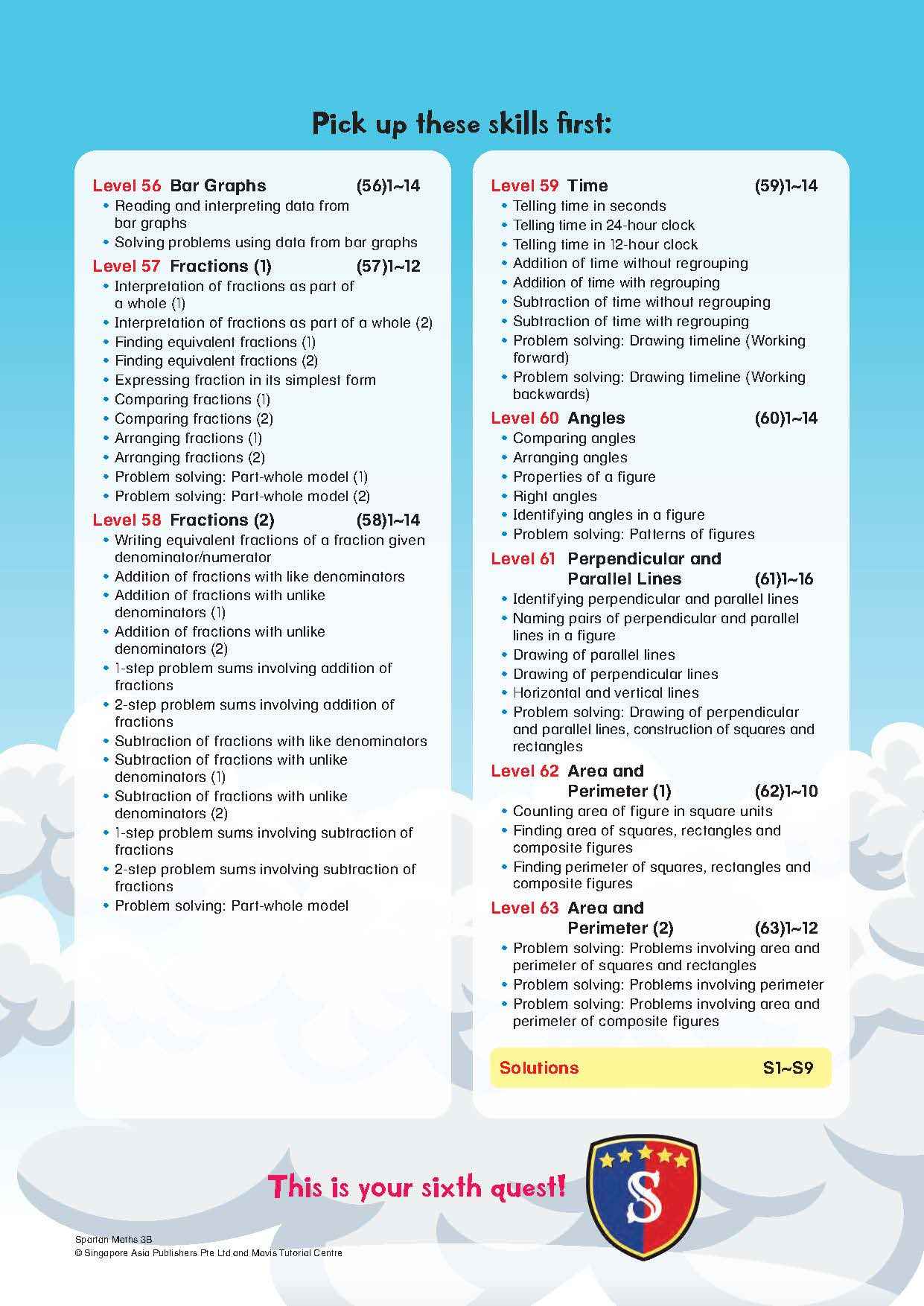 Spartan Maths Primary 3B (Levels 56 to 63)