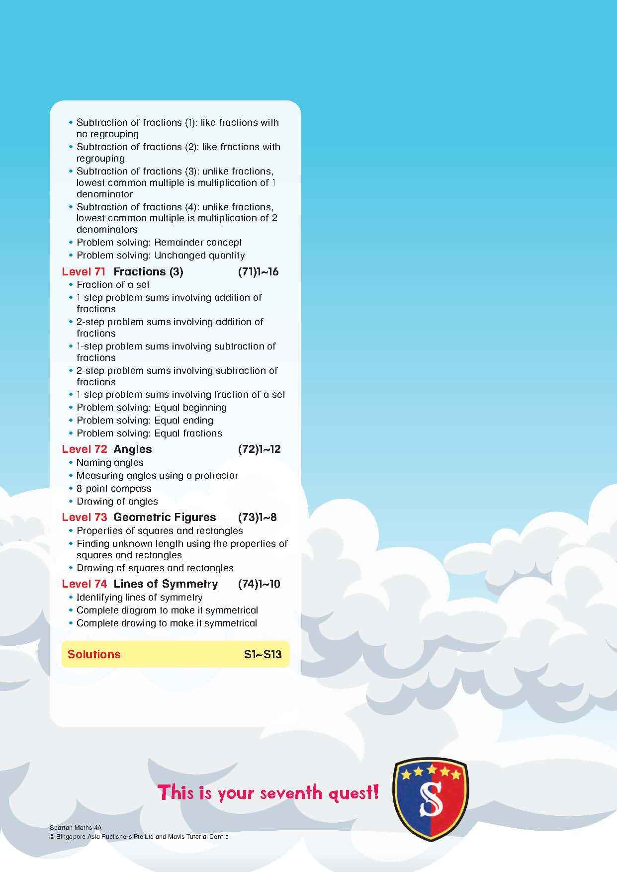 Spartan Maths Primary 4A (Levels 64 to 74)