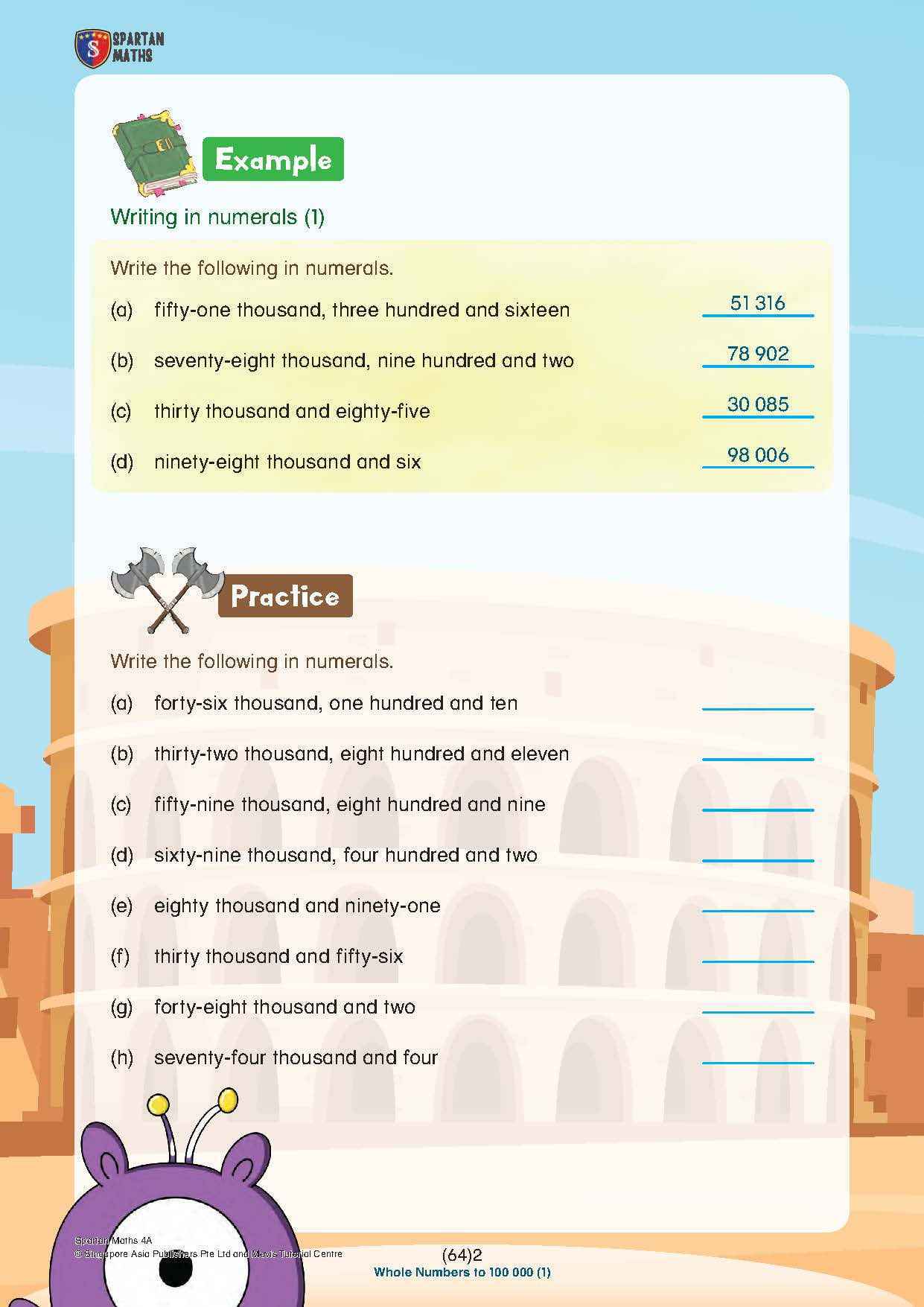 Spartan Maths Primary 4A (Levels 64 to 74)