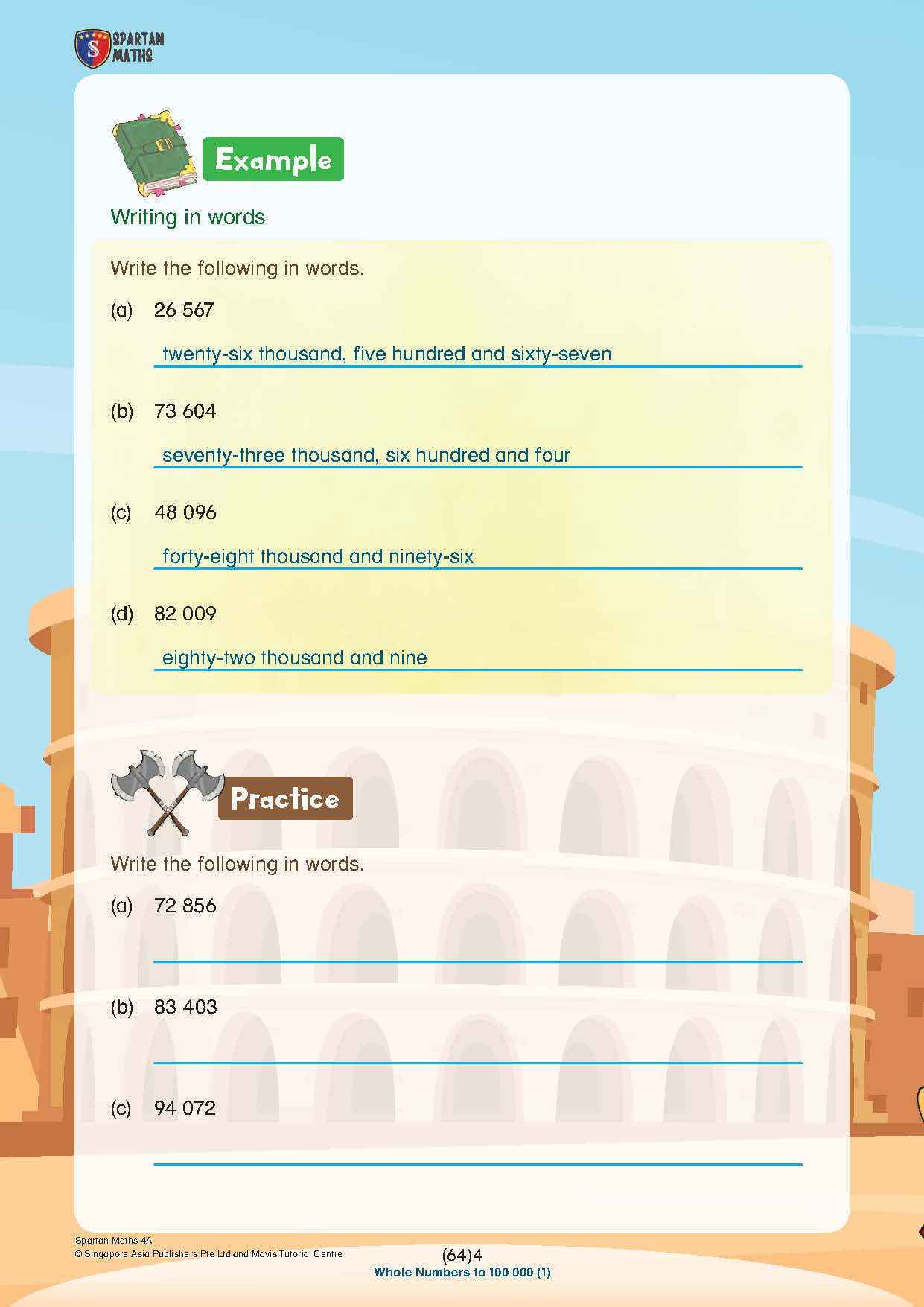 Spartan Maths Primary 4A (Levels 64 to 74)