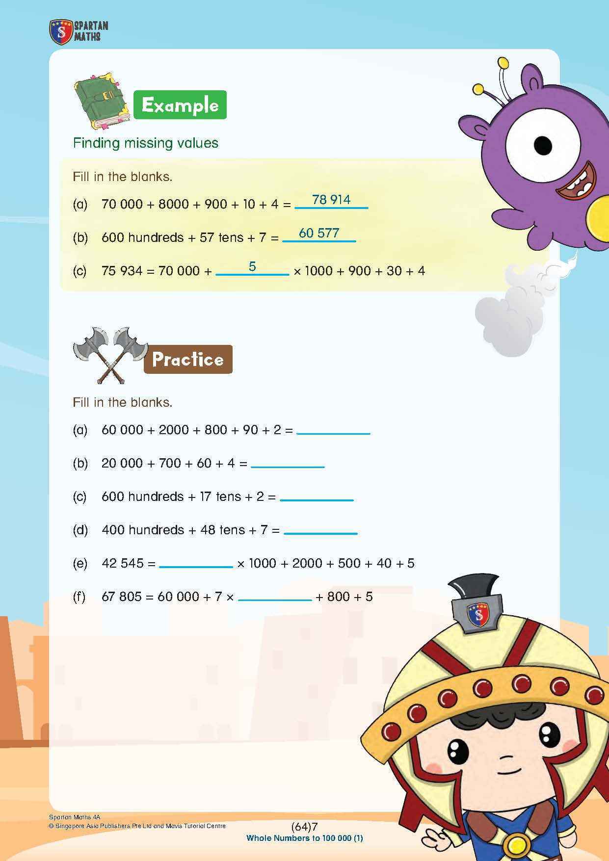 Spartan Maths Primary 4A (Levels 64 to 74)