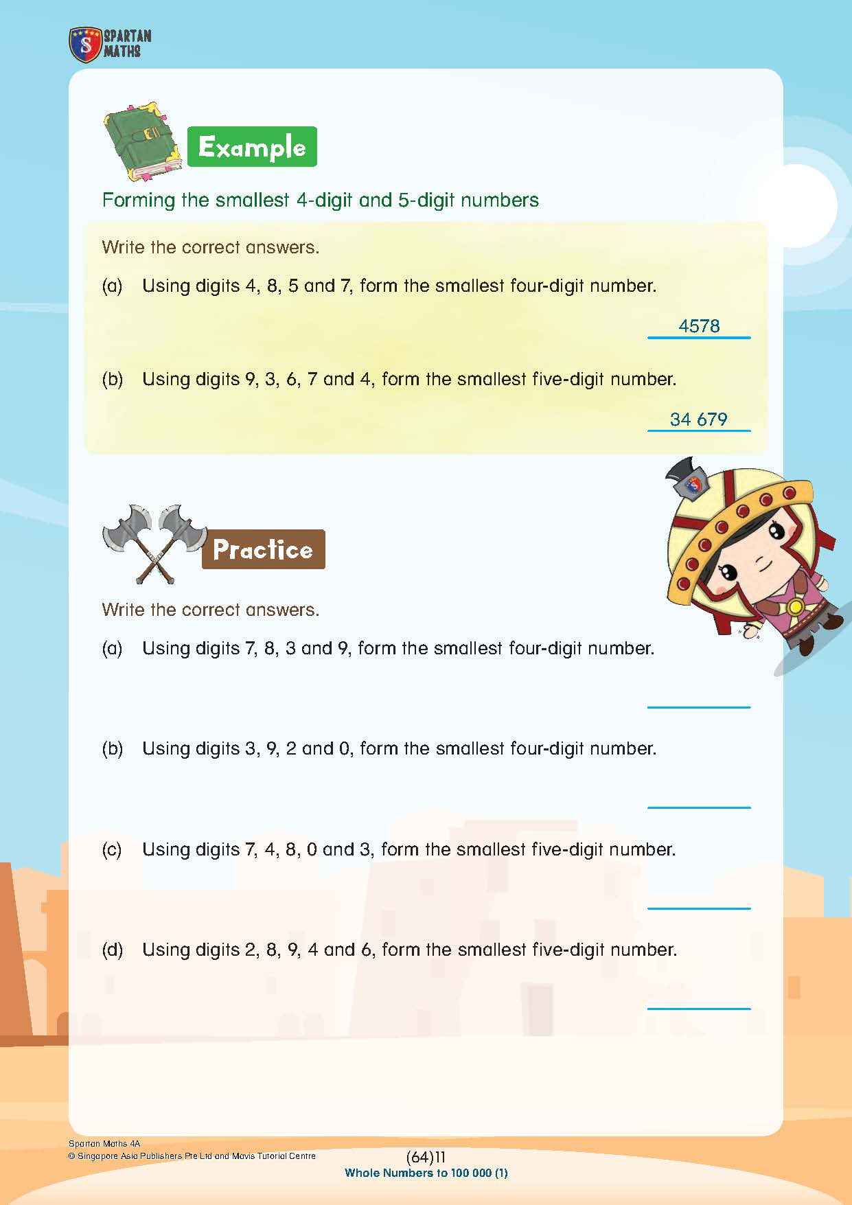 Spartan Maths Primary 4A (Levels 64 to 74)