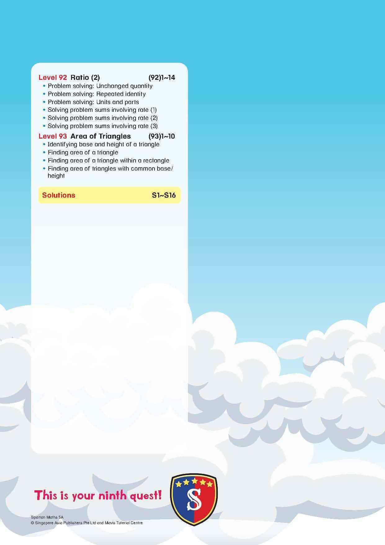 Spartan Maths Primary 5A (Levels 84 to 93)
