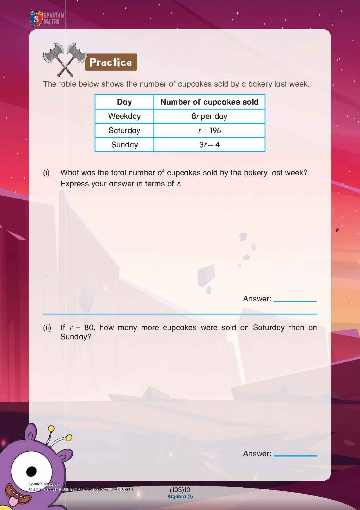 Spartan Maths Primary 6A (Levels 103 to 111)
