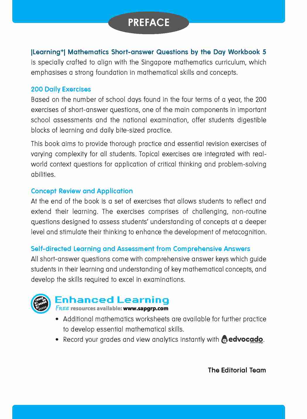 LEARNING+ MATHEMATICS Short-answer Questions by the DAY Workbook 5