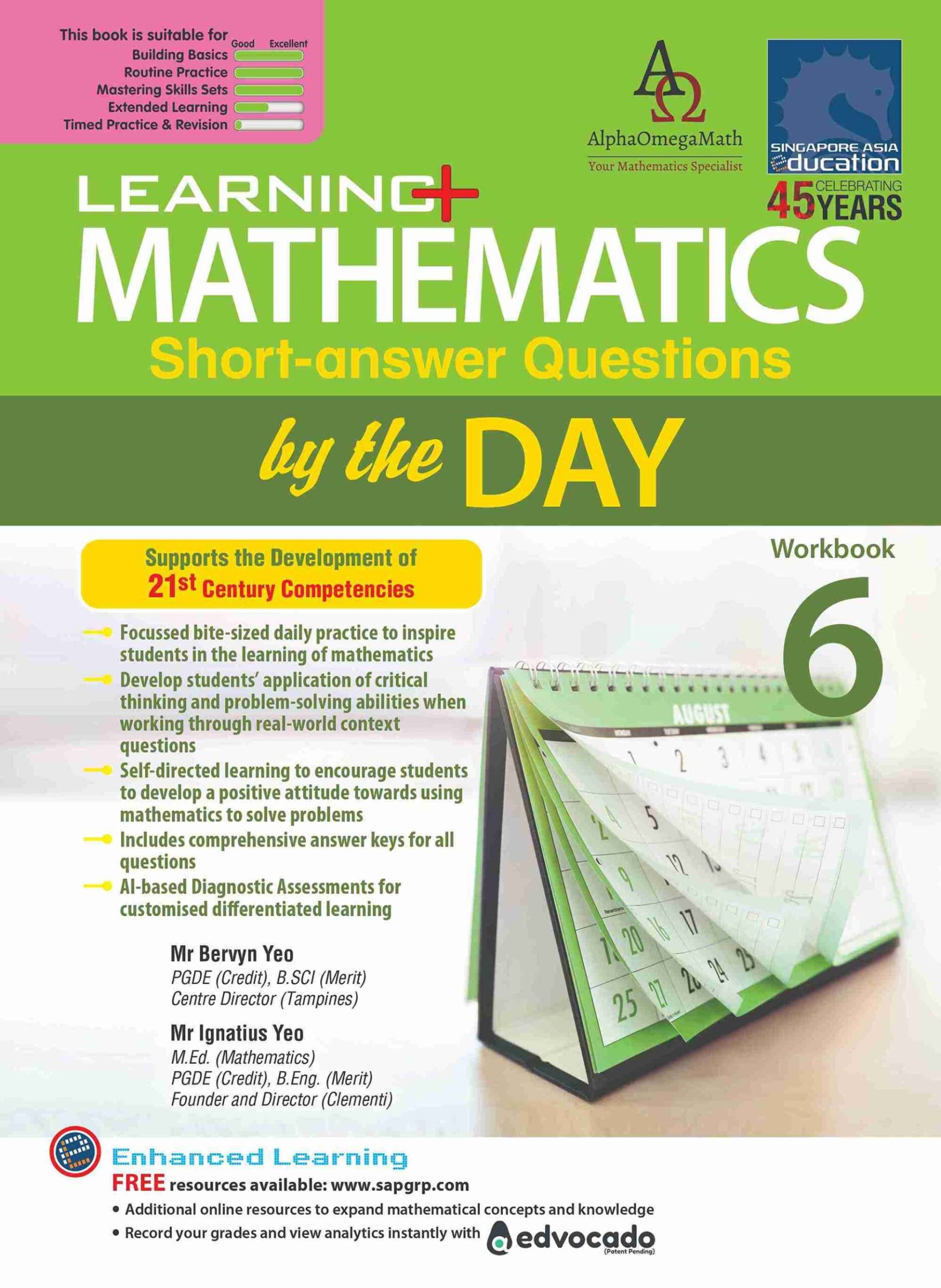 LEARNING+ MATHEMATICS Short-answer Questions by the DAY Workbook 6