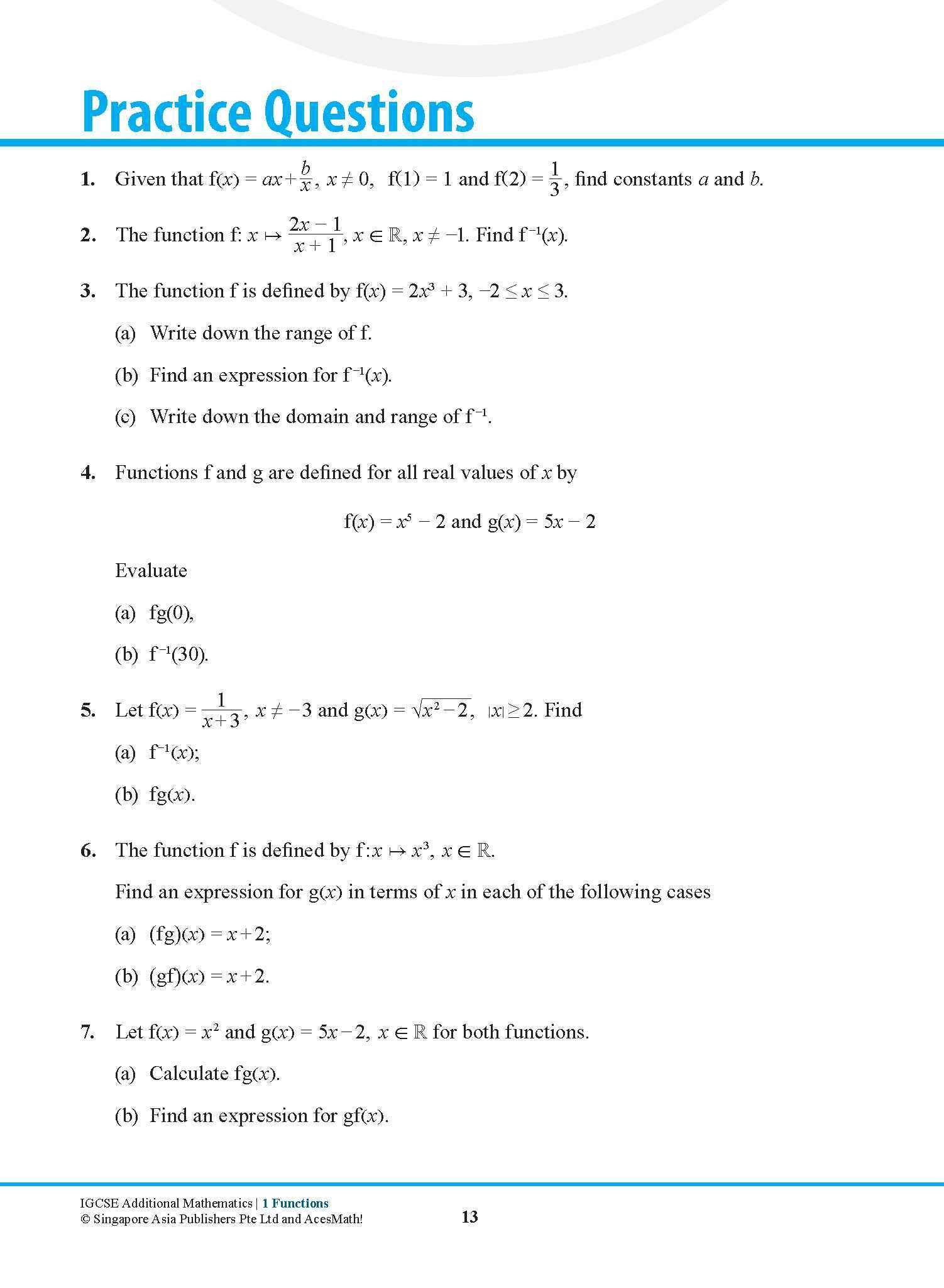 IGCSE Additional Mathematics