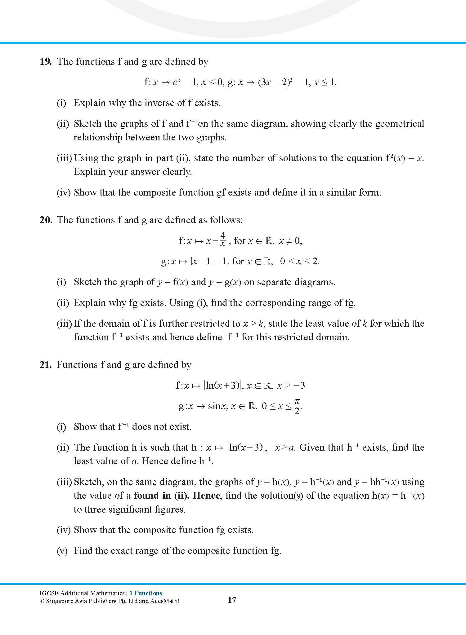 IGCSE Additional Mathematics