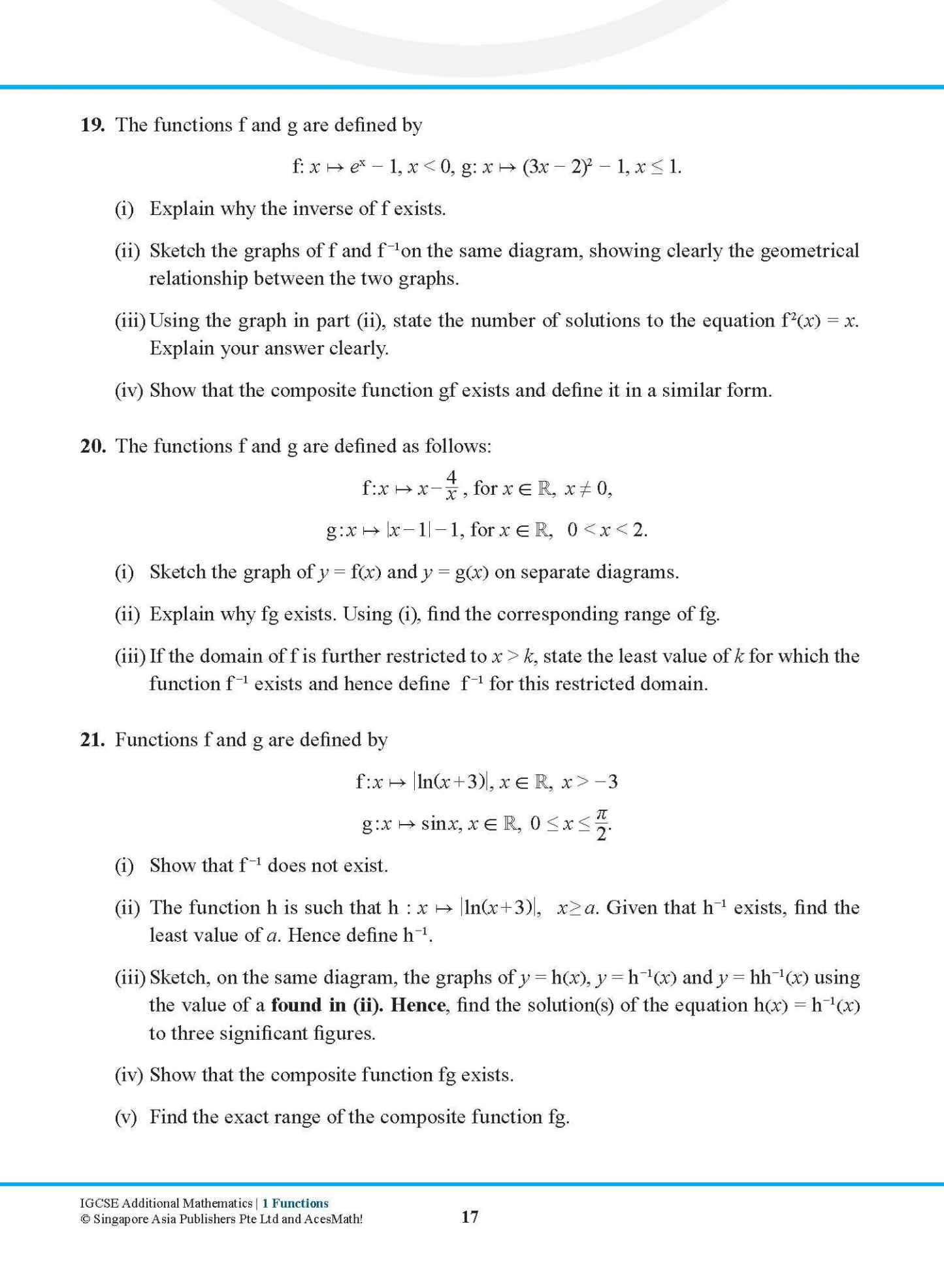 IGCSE Additional Mathematics