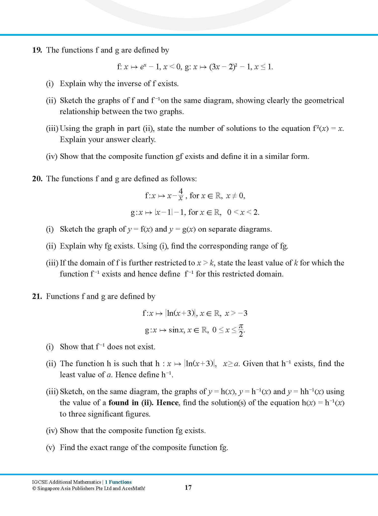 IGCSE Additional Mathematics