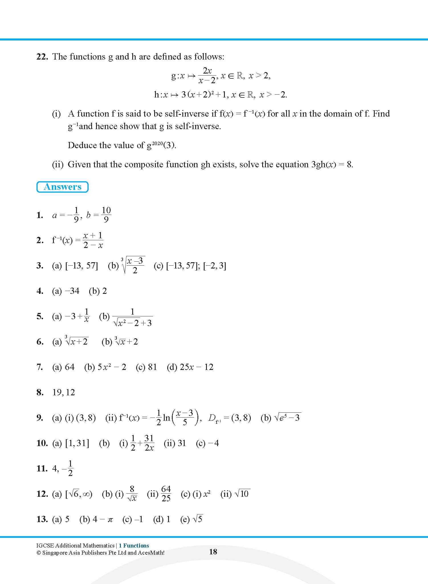 IGCSE Additional Mathematics