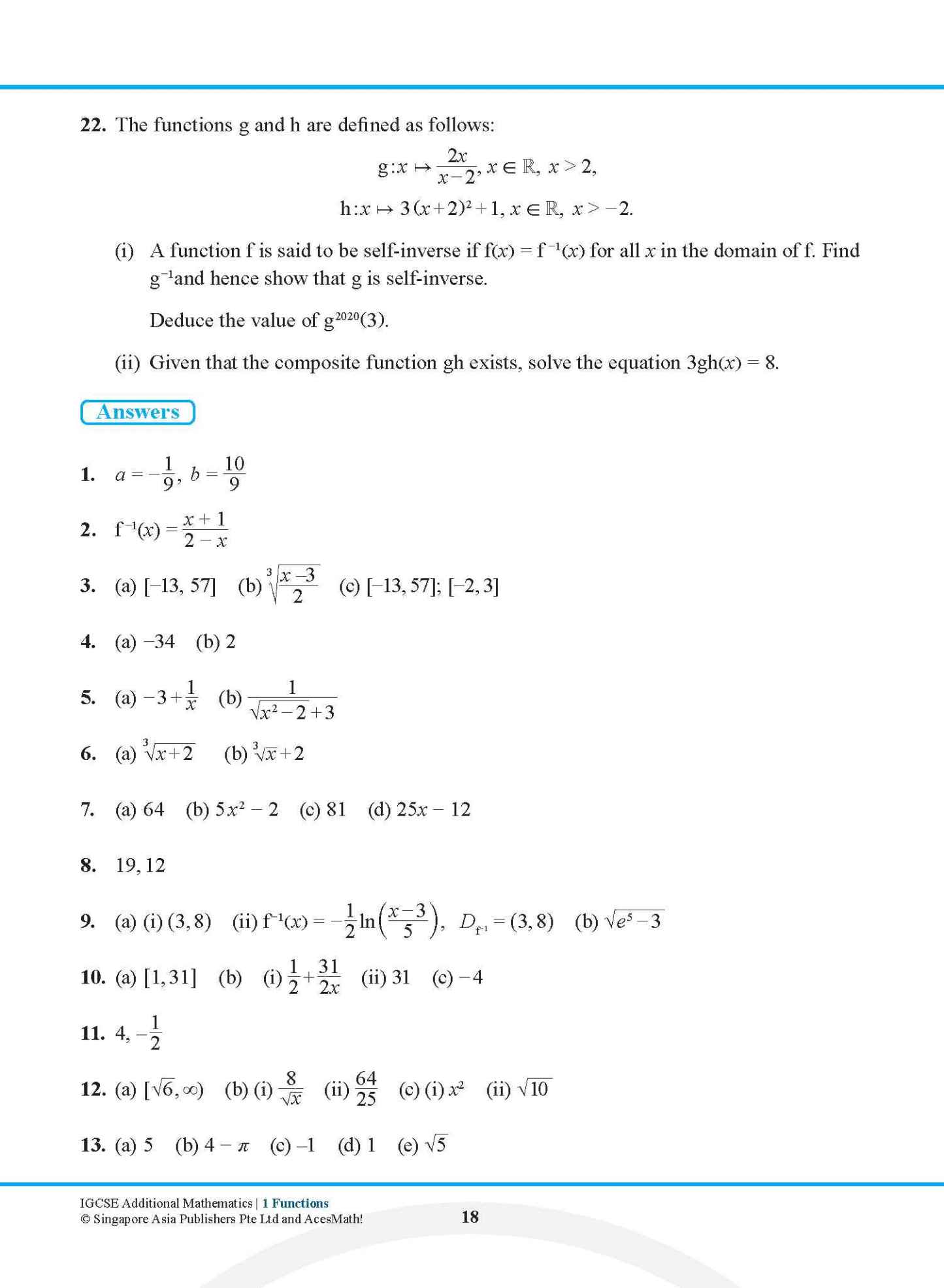 IGCSE Additional Mathematics