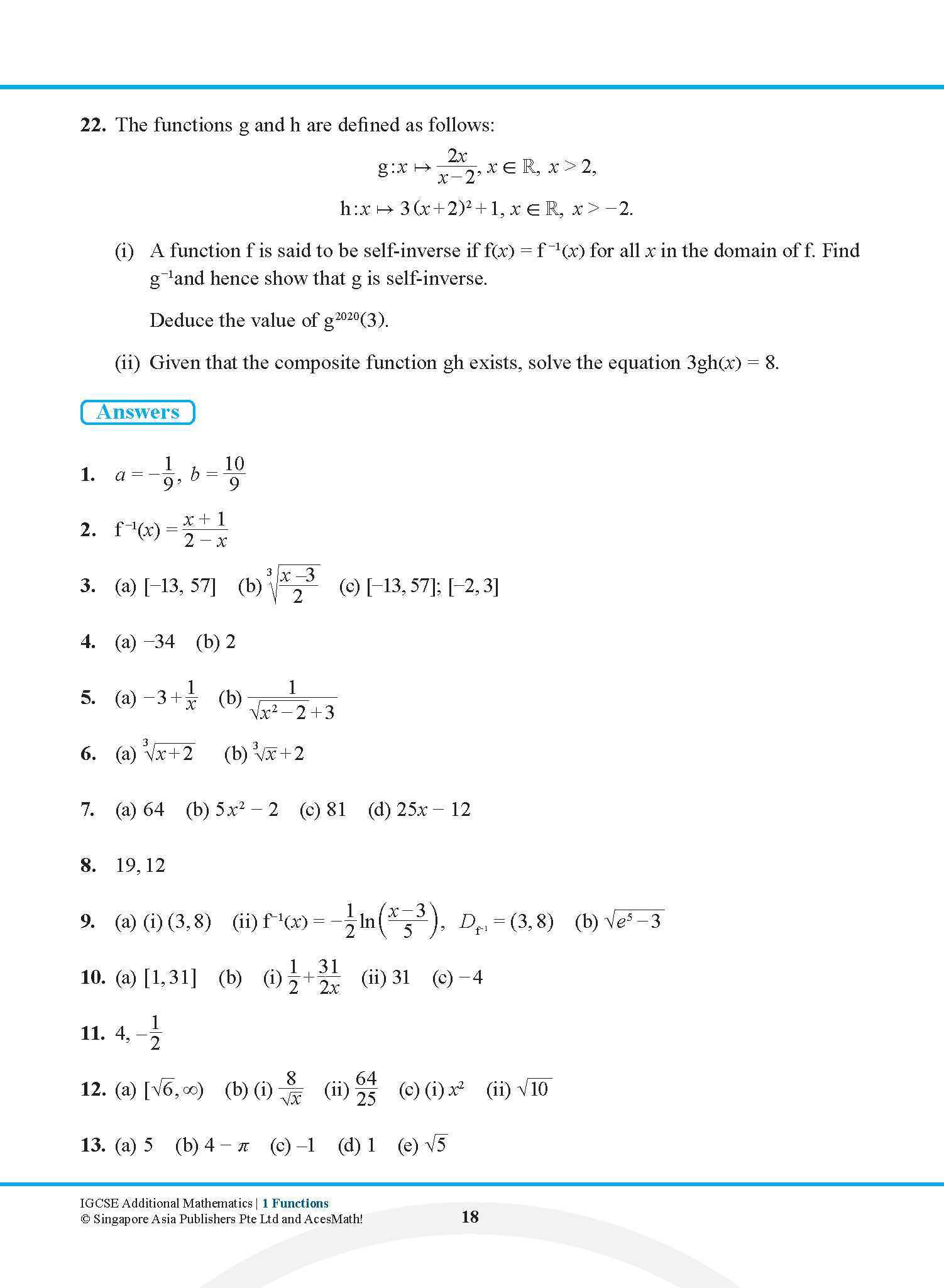 IGCSE Additional Mathematics
