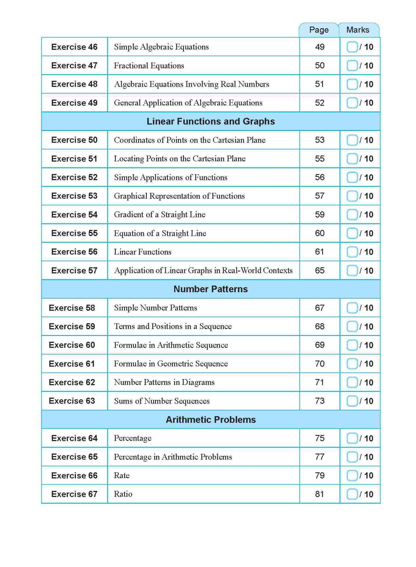 Conquer G3 Mathematics For Secondary Levels Workbook 1