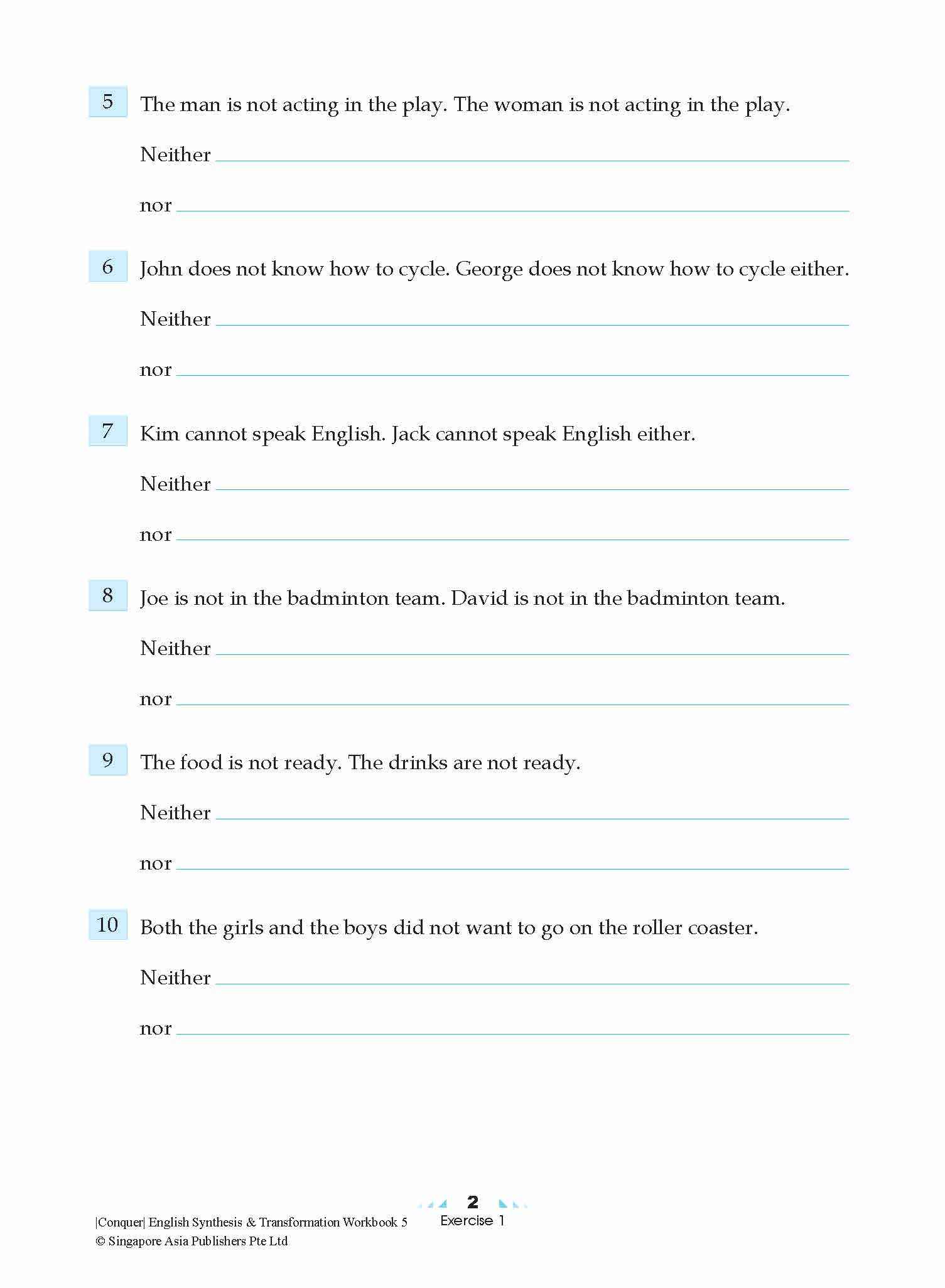 Conquer English Synthesis & Transformation Workbook 5