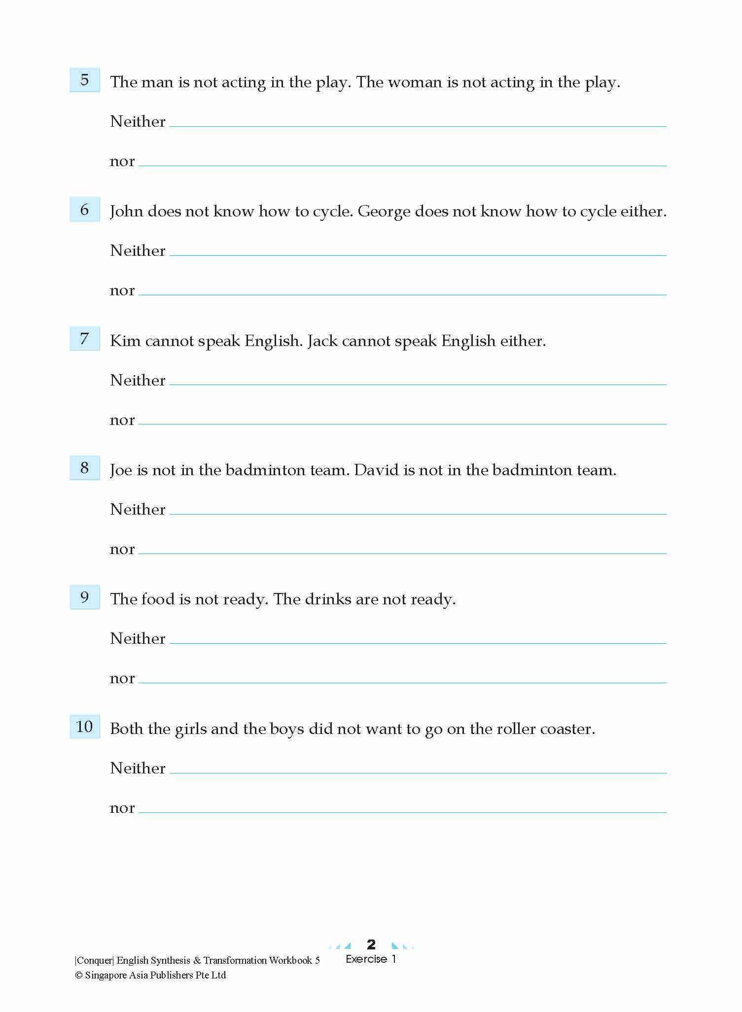 Conquer English Synthesis & Transformation Workbook 5