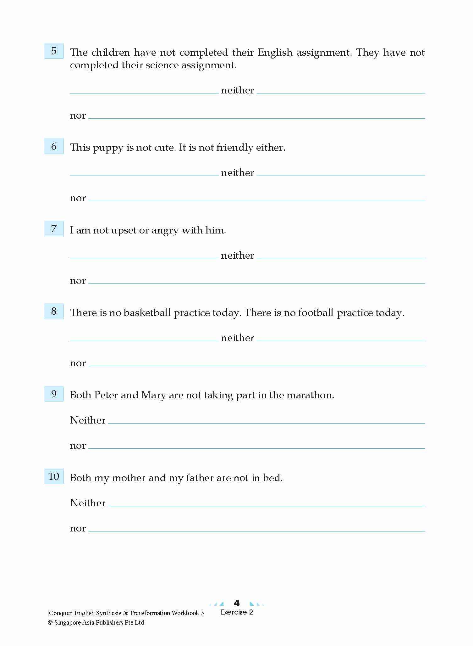 Conquer English Synthesis & Transformation Workbook 5