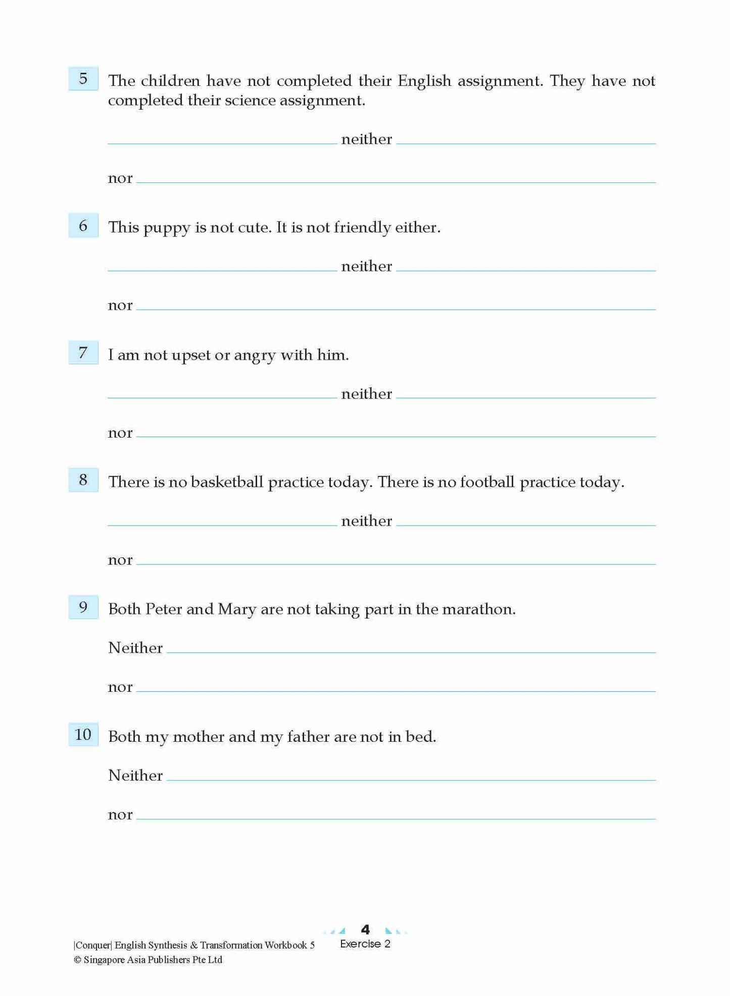 Conquer English Synthesis & Transformation Workbook 5