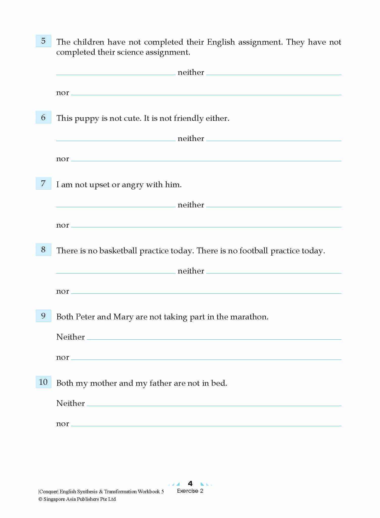 Conquer English Synthesis & Transformation Workbook 5