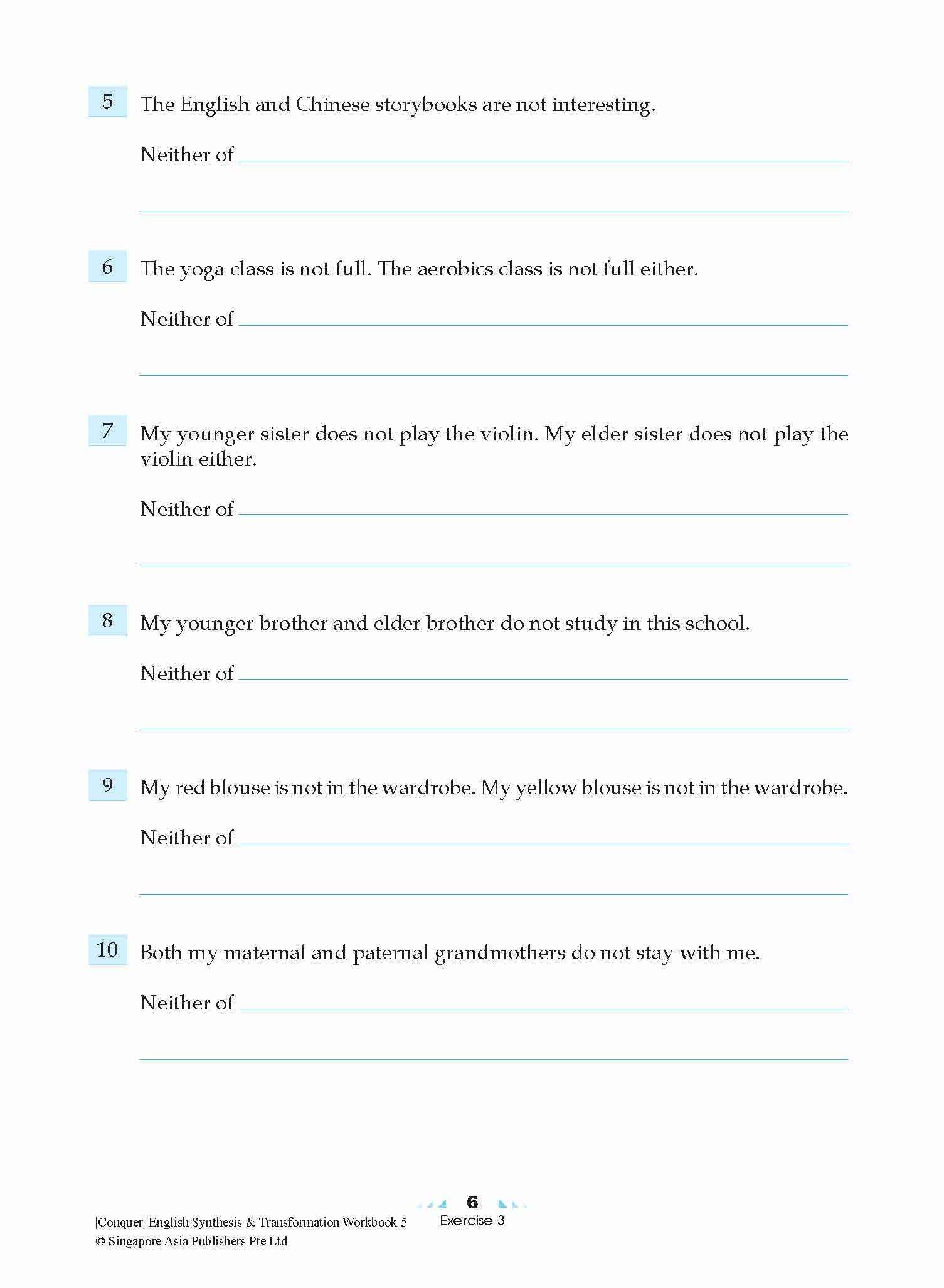 Conquer English Synthesis & Transformation Workbook 5