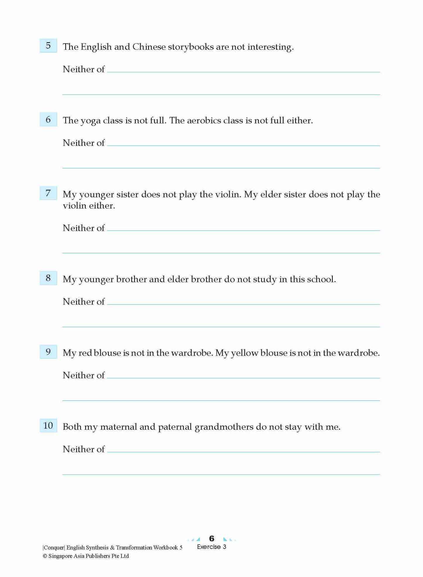 Conquer English Synthesis & Transformation Workbook 5