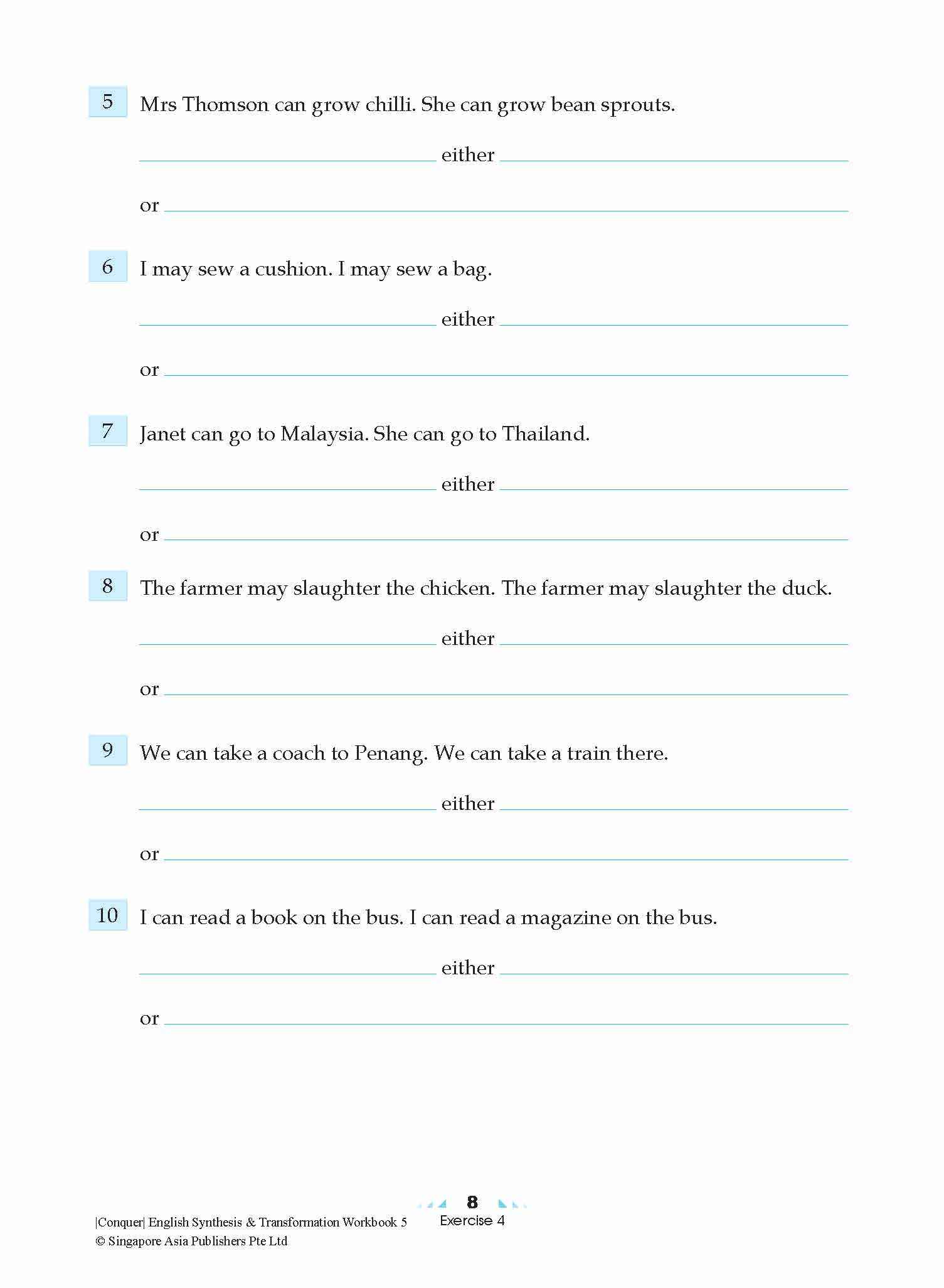 Conquer English Synthesis & Transformation Workbook 5