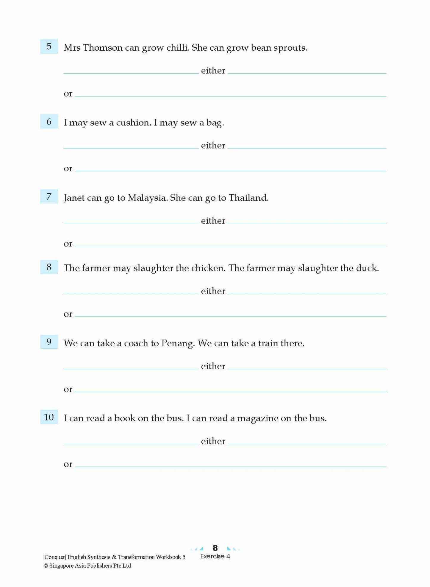Conquer English Synthesis & Transformation Workbook 5