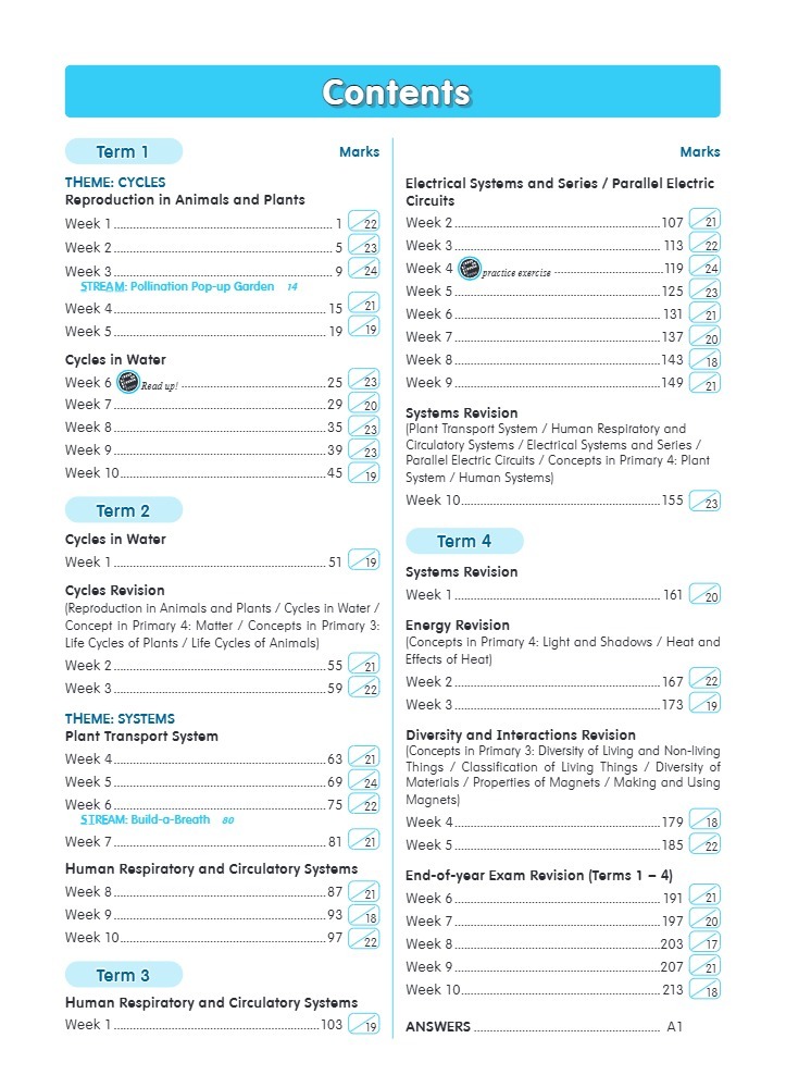 LEARNING+ SCIENCE Open-ended Questions by the WEEK Workbook 5