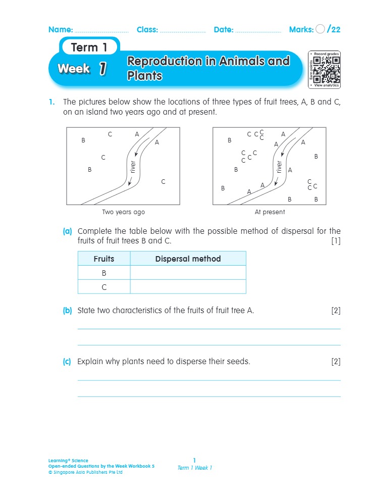 LEARNING+ SCIENCE Open-ended Questions by the WEEK Workbook 5