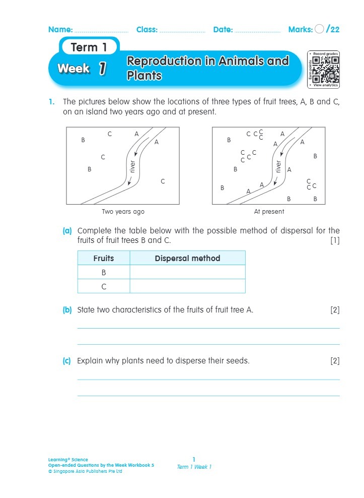 LEARNING+ SCIENCE Open-ended Questions by the WEEK Workbook 5