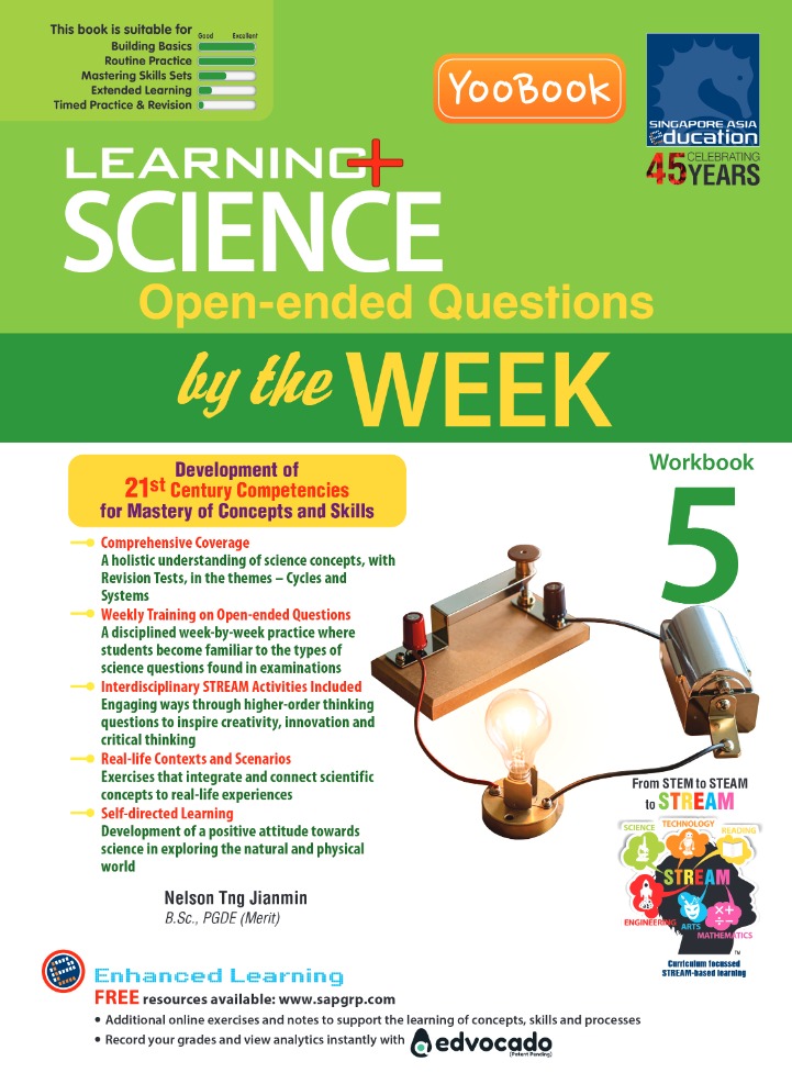 LEARNING+ SCIENCE Open-ended Questions by the WEEK Workbook 5