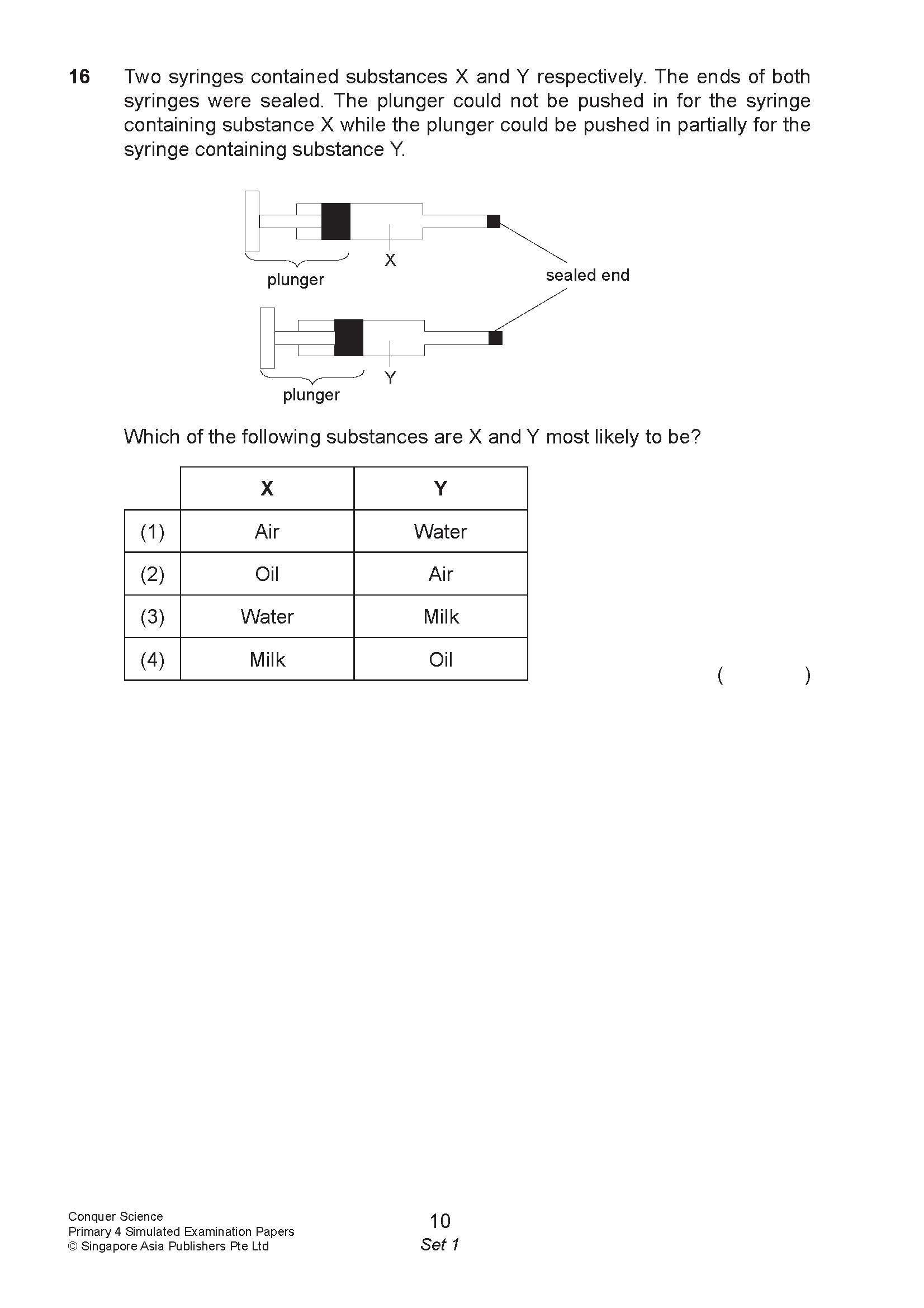 Conquer Science Primary 4 Simulated Examination Papers