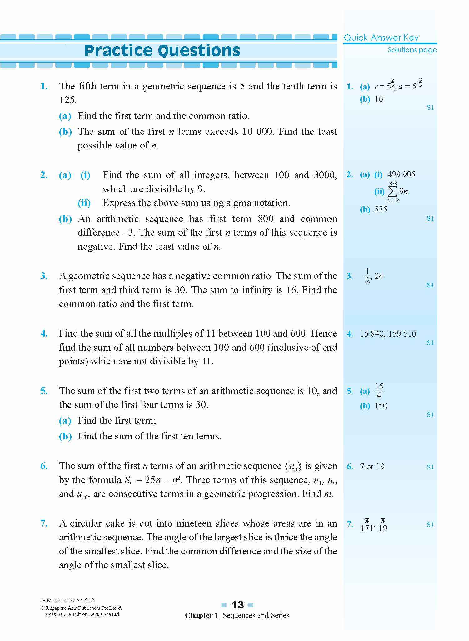 IB Mathematics: Analysis and Approaches (Standard Level)