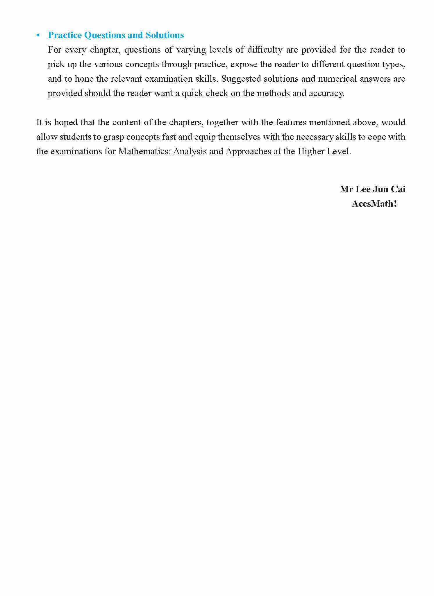 IB Mathematics: Analysis and Approaches (Higher Level)