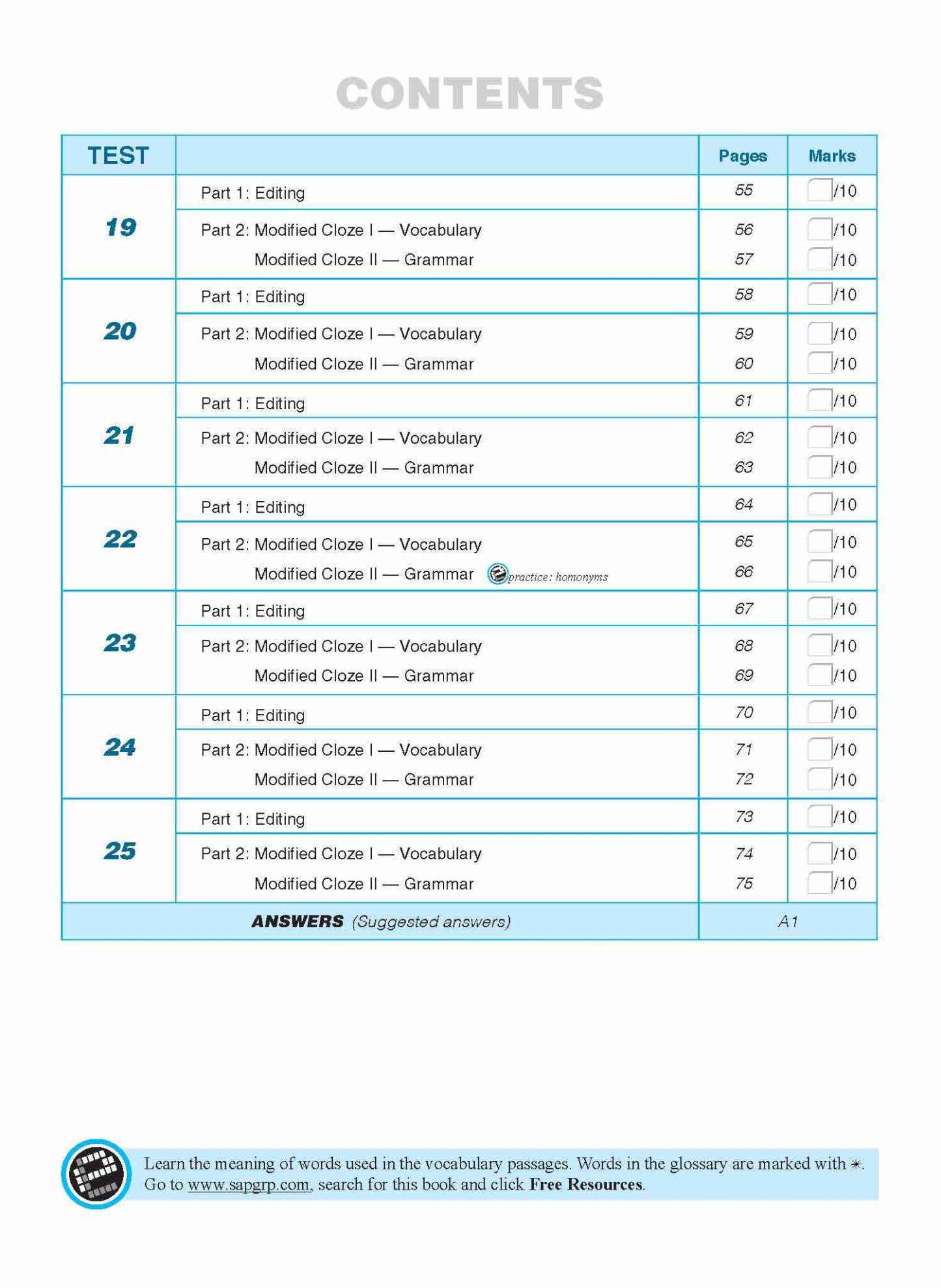 Upper Secondary N(T) English Editing and Modified Cloze
