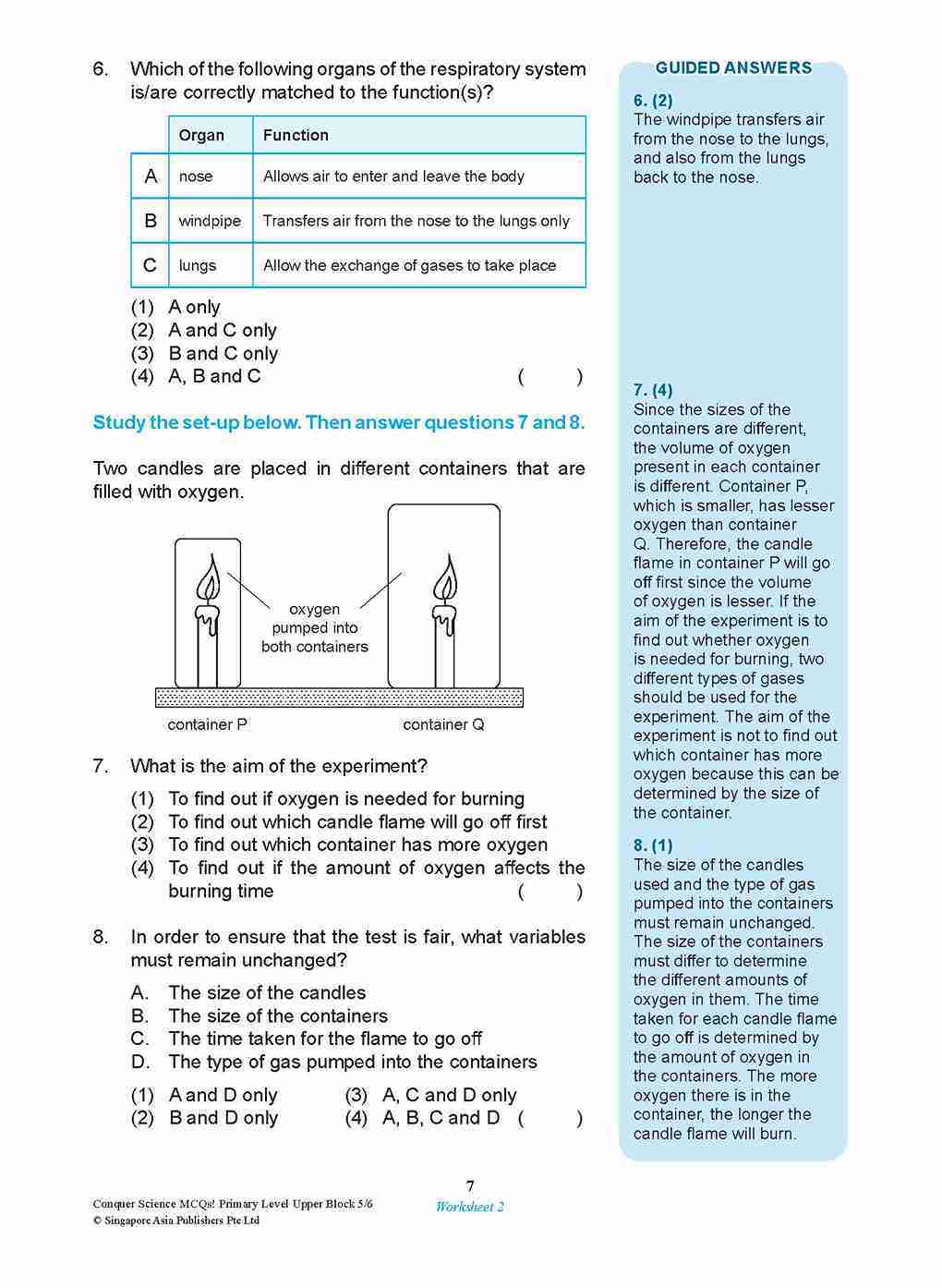 Conquer SCIENCE MCQs! Primary Level Upper Block 5/6