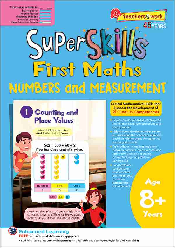 Super Skills First Maths NUMBERS AND MEASUREMENT Age 8+ Years