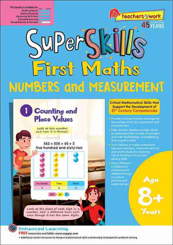 Super Skills First Maths NUMBERS AND MEASUREMENT Age 8+ Years